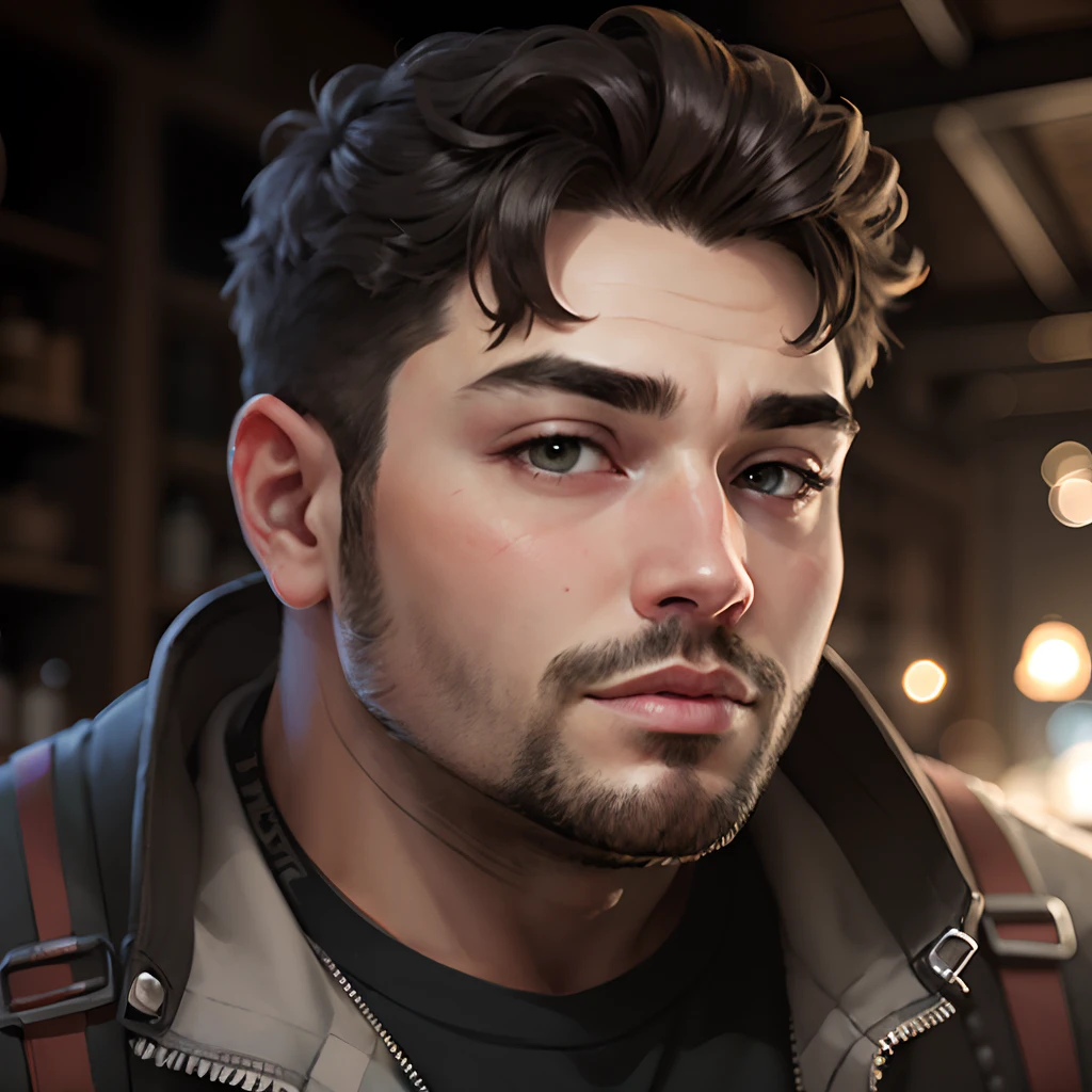 a brunette guy with a chubby face