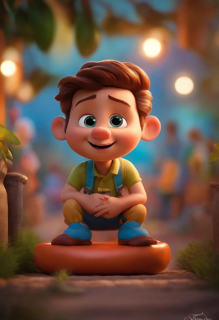 Criar um personagem no estilo pixar. personagem loira. dentista. brinquedo de balao.