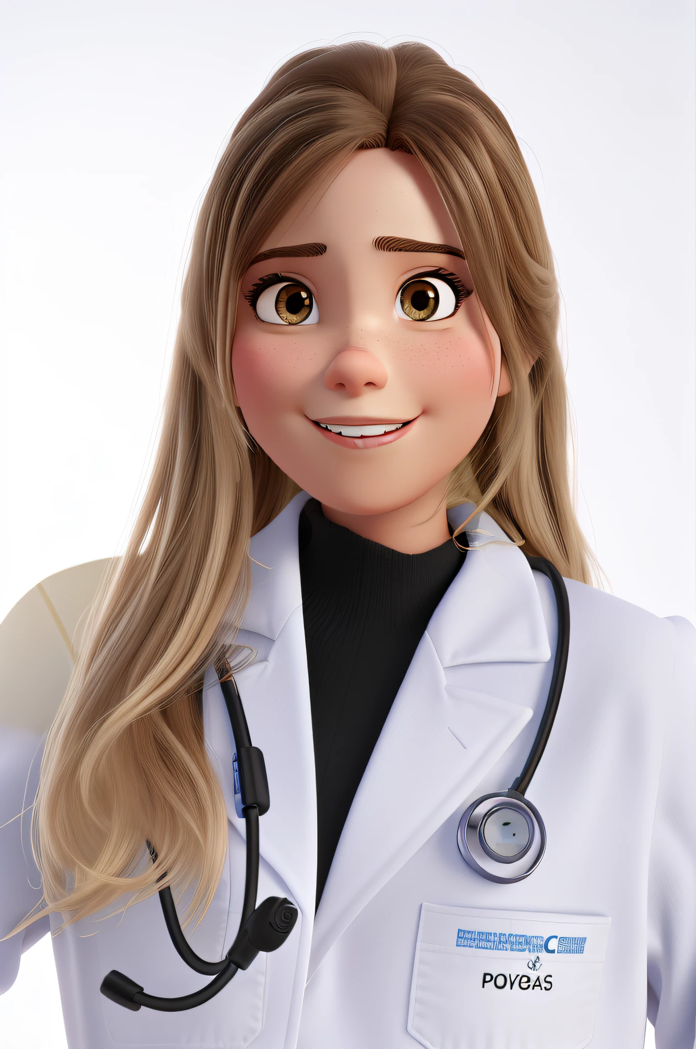 Mulher estilo disney pixar, alta qualidade, melhor qualidade, female doctor