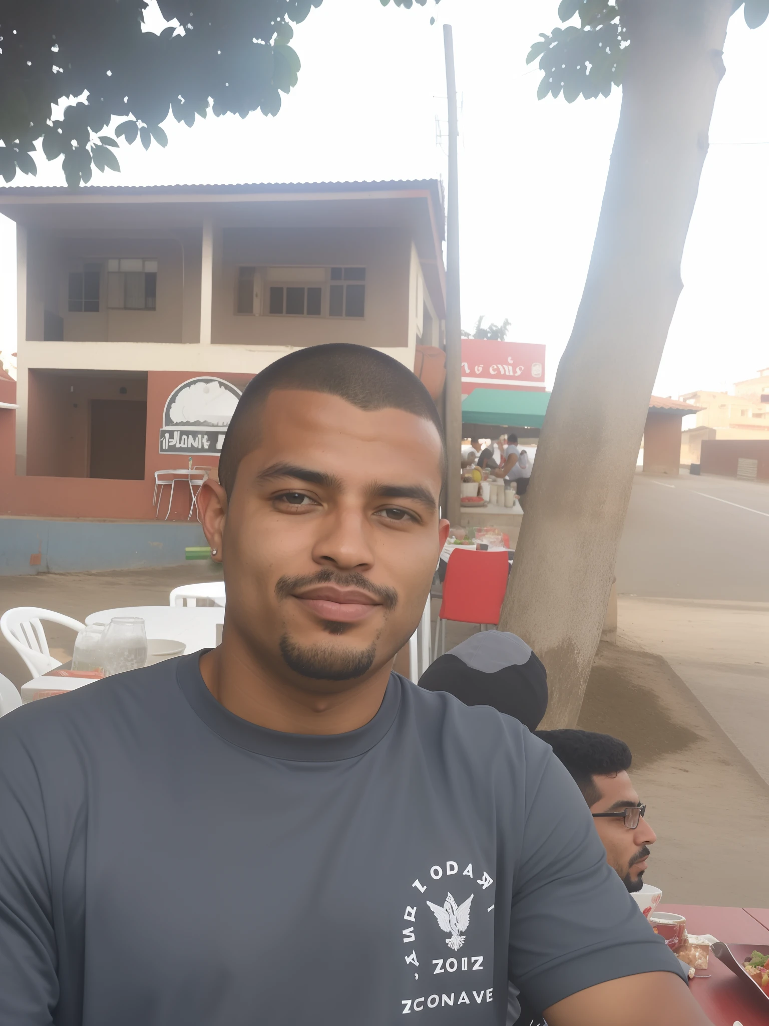 there is a man sitting at a table with a plate of food, saâdane afif, Mohamed Reda, Ronaldo Nazario Fenomeno, Henry Alvim Correa, salvador, caio santos, Riyahd Cassiem, icaro carvalho, Ronaldo Nazario, Foto realista, david rios ferreira, Alex