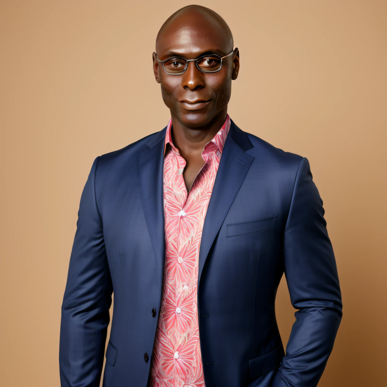 lancereddick , High resolution photo of a man in a brightly colored Hawaiian shirt