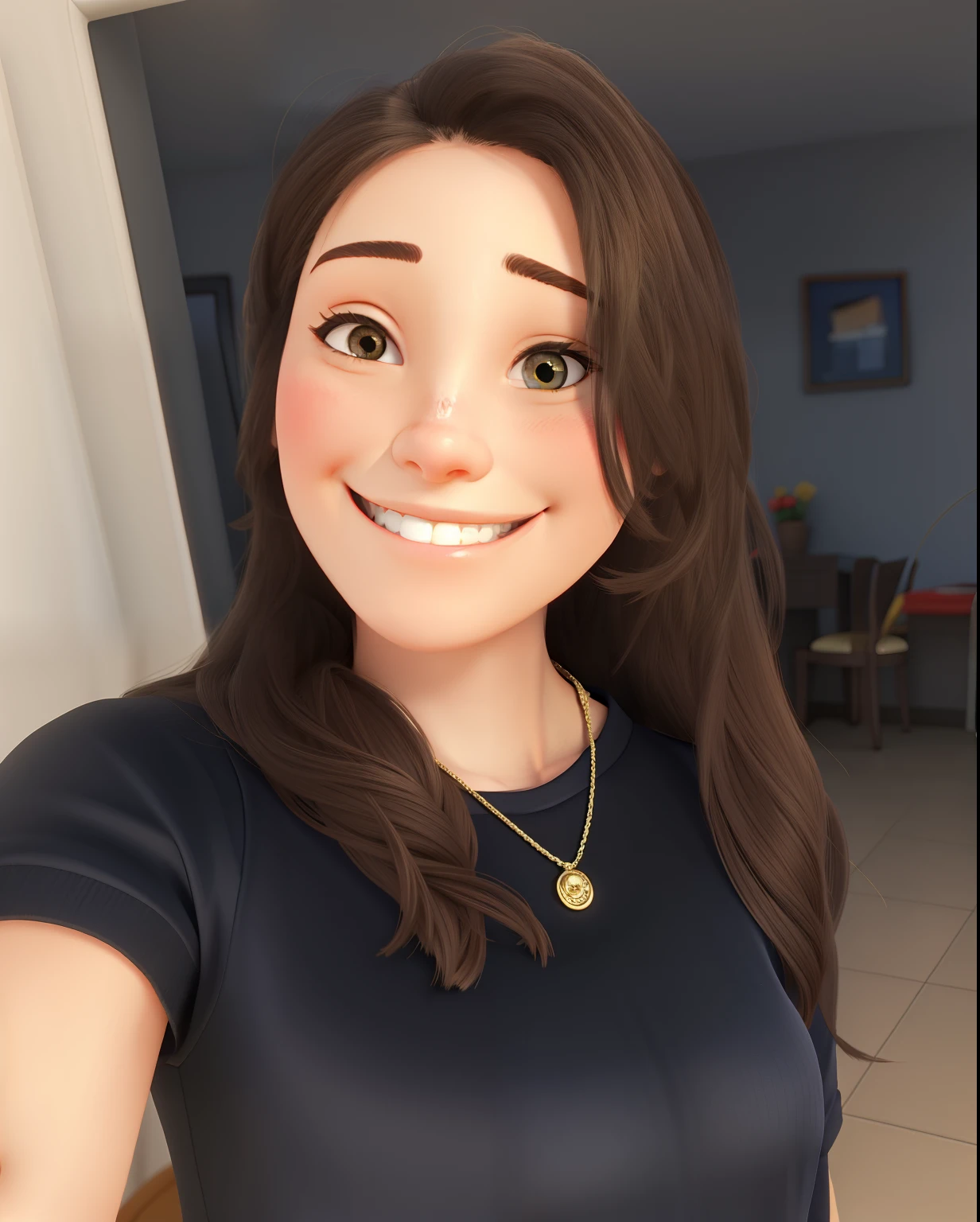 Woman smiling