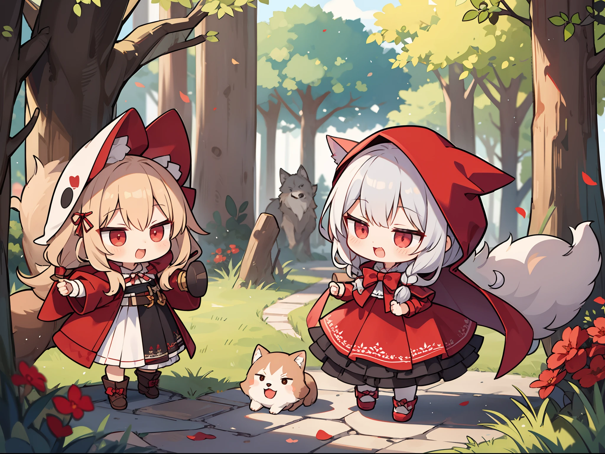 Little Red Riding Hood and the Wolf's Youth、Chibi