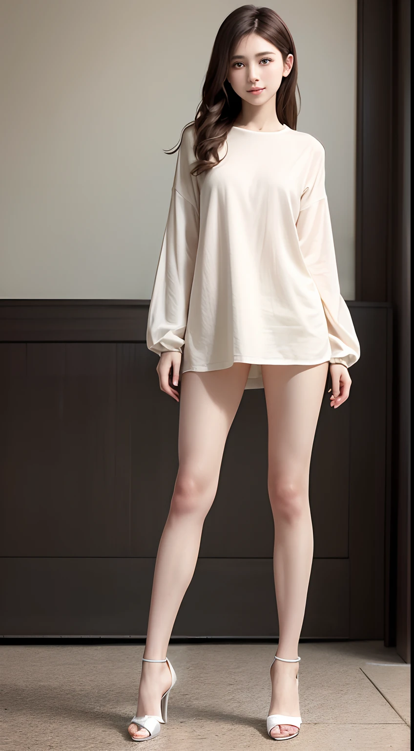 Photorealistic, Realistic, RAW photo, masterpiece, highest quality, high resolution, illustration
((Ice Latte with Milk)), Skinny Bat, Skinny Leg,
1girl, random hairstyle, slim legs, delicate and cute, perfect face, beautiful eyes, fair skin, real human skin, pores,