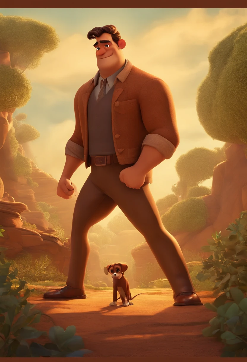 Criar um personagem no estilo pixar dentro de um jaleco. Personagem Brown