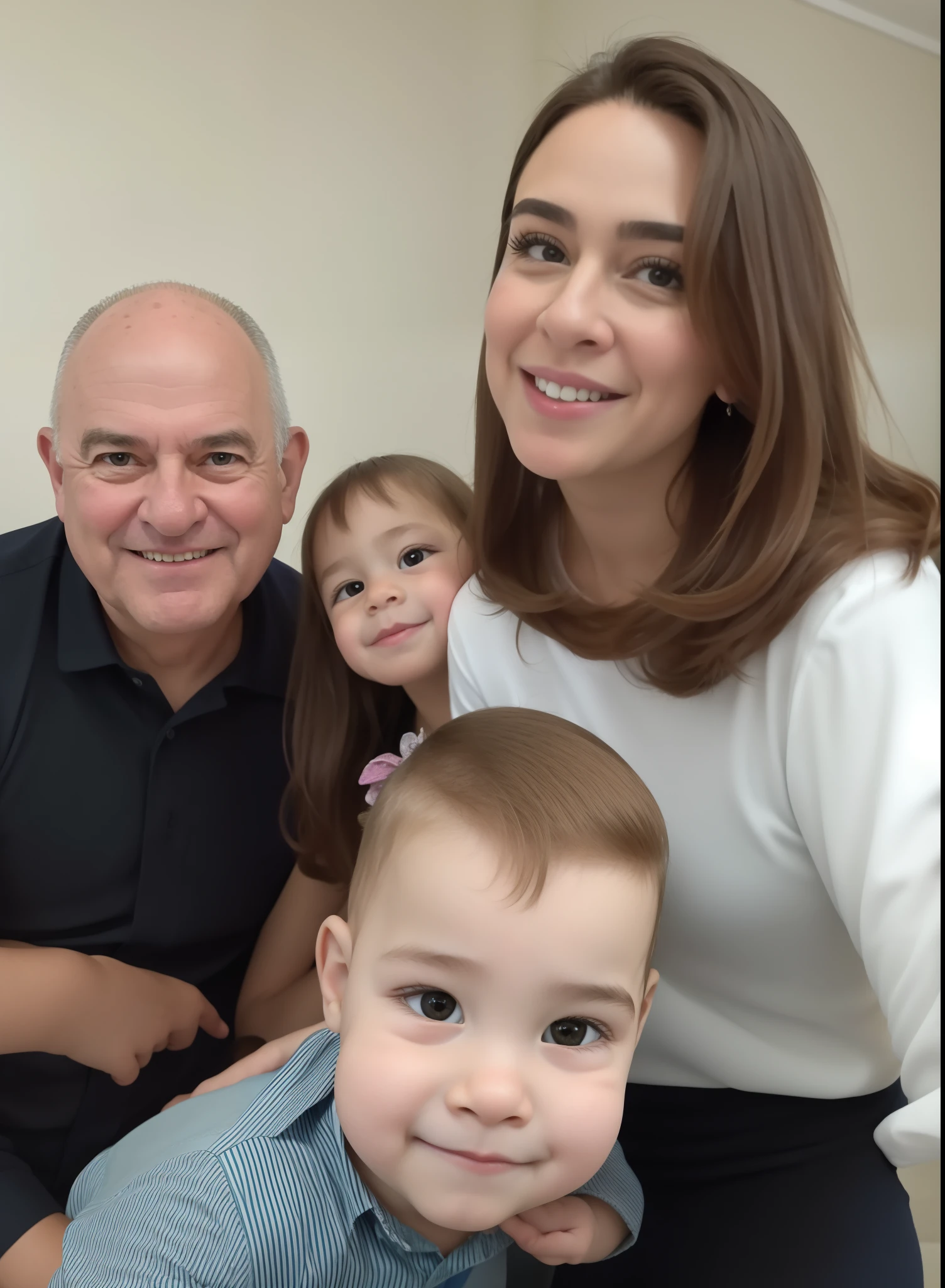 There's a man and a woman and a posing for a photo, foto do perfil, foto de perfil, Family photo, imagem de perfil, Happy family, family portrait, Directed by: Nandor Soldier, foto retrato, Postagem 4k, 4 k post, foto de perfil, Foto realista, imagem de qualidade muito baixa, uma imagem, foto de grupo, Ekaterina