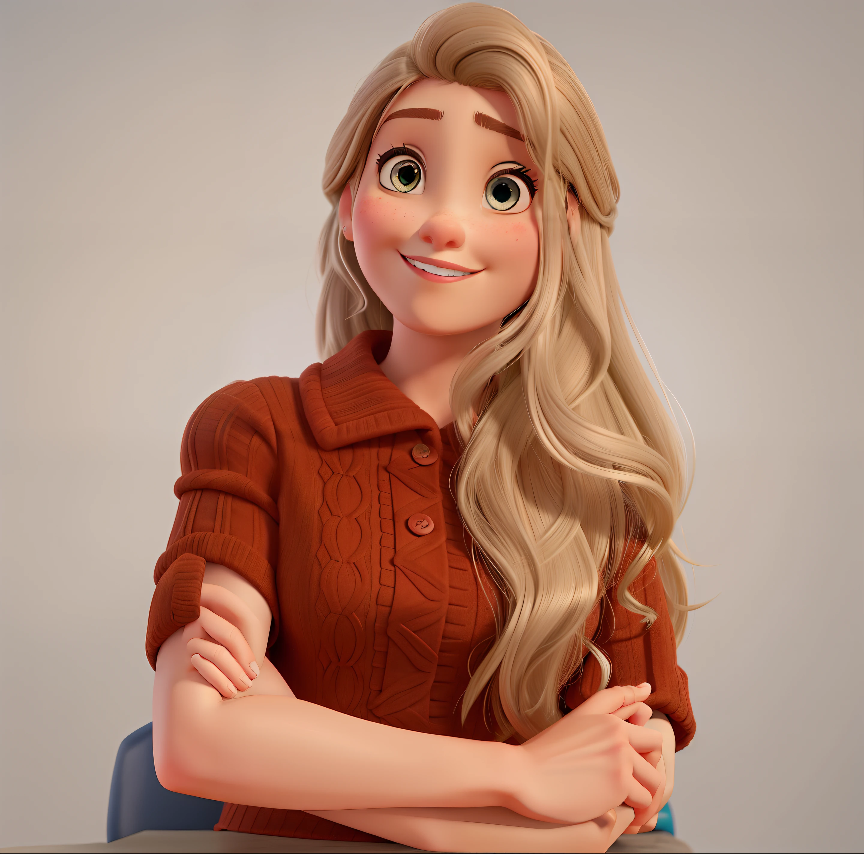 uma mulher no estilo Disney Pixar, alta qualidade, melhor qualidade