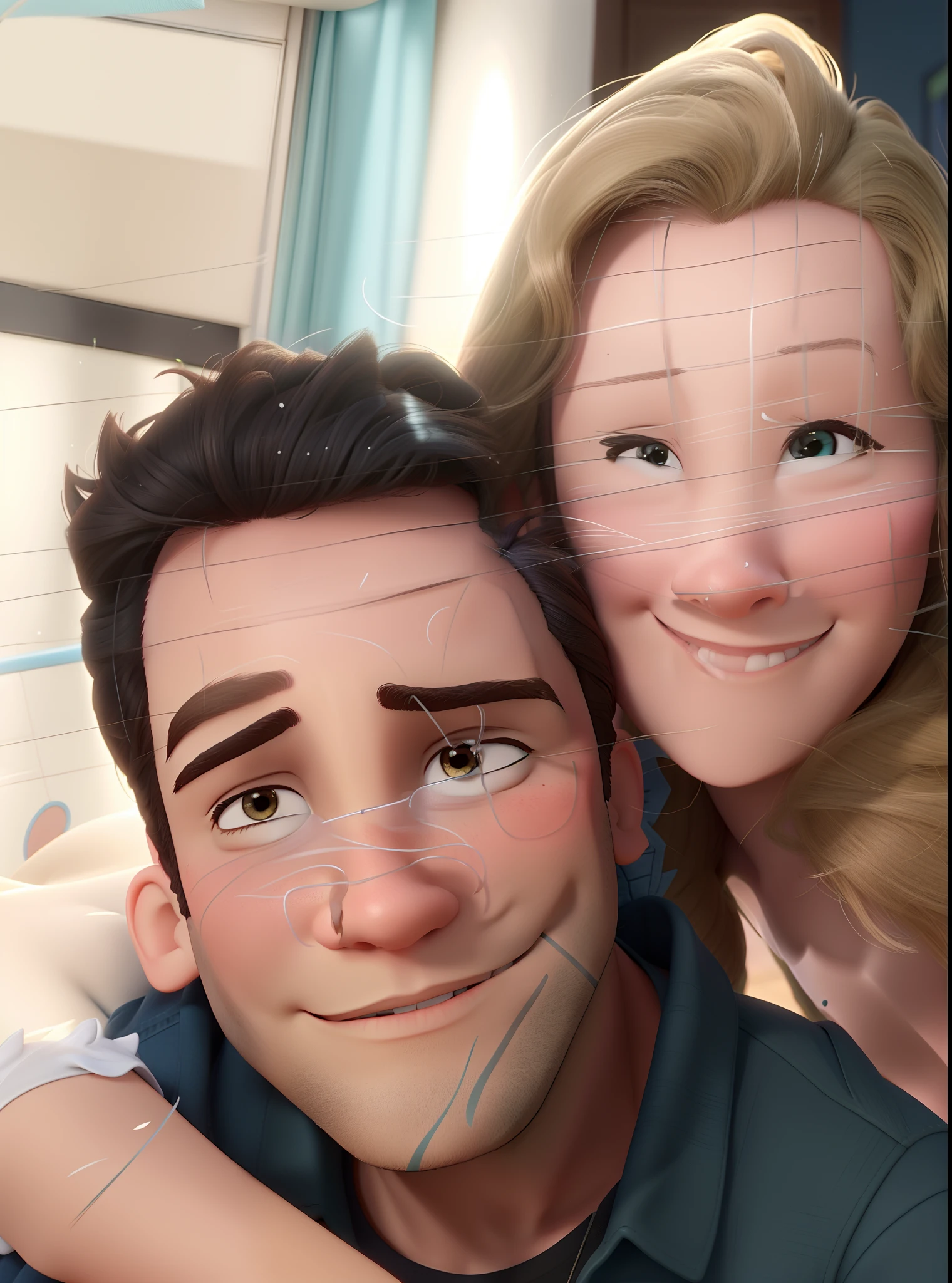 casal no estilo disney pixar, alta qualidade, melhor qualidade