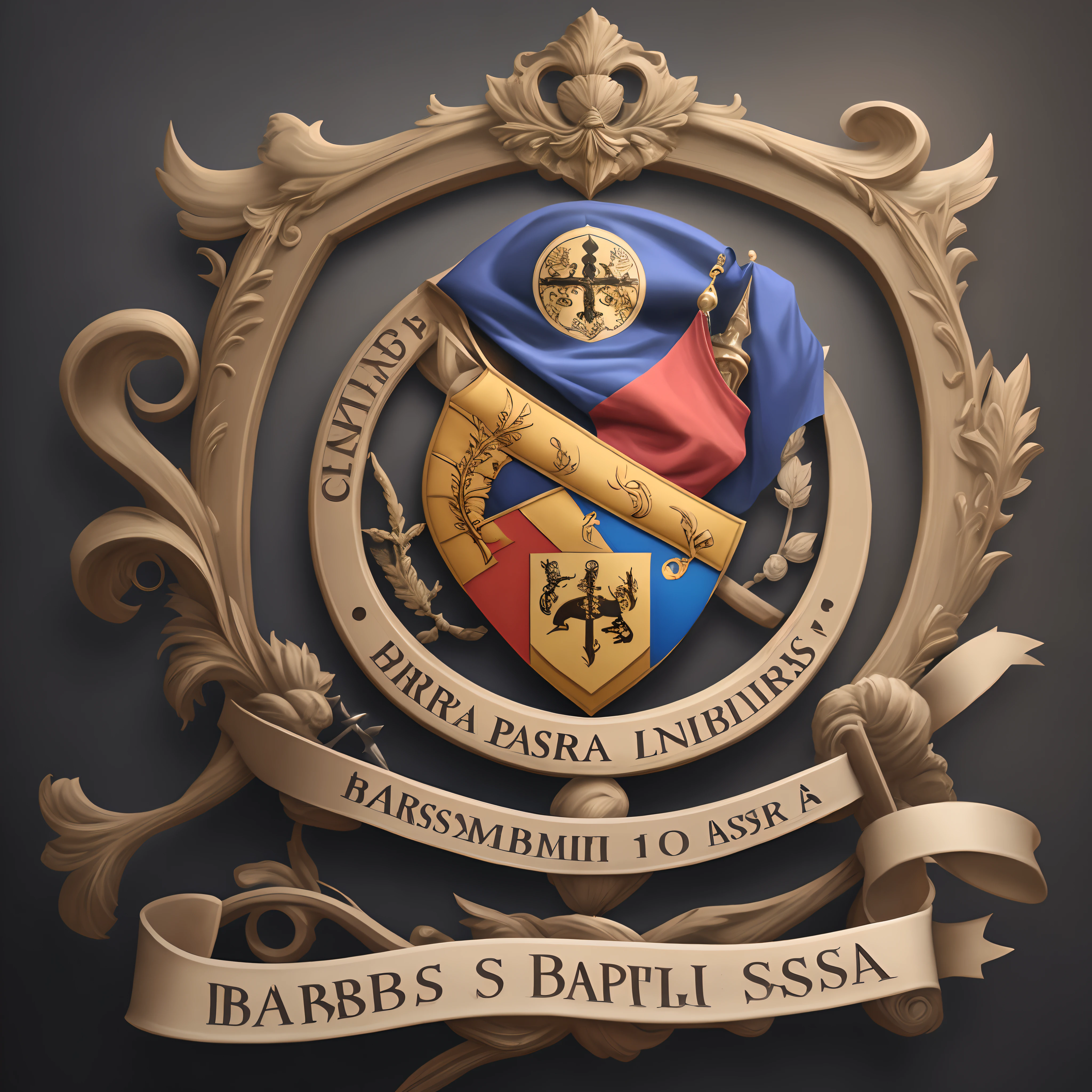 Create a coat of arms of the last name Barbosa symbol only