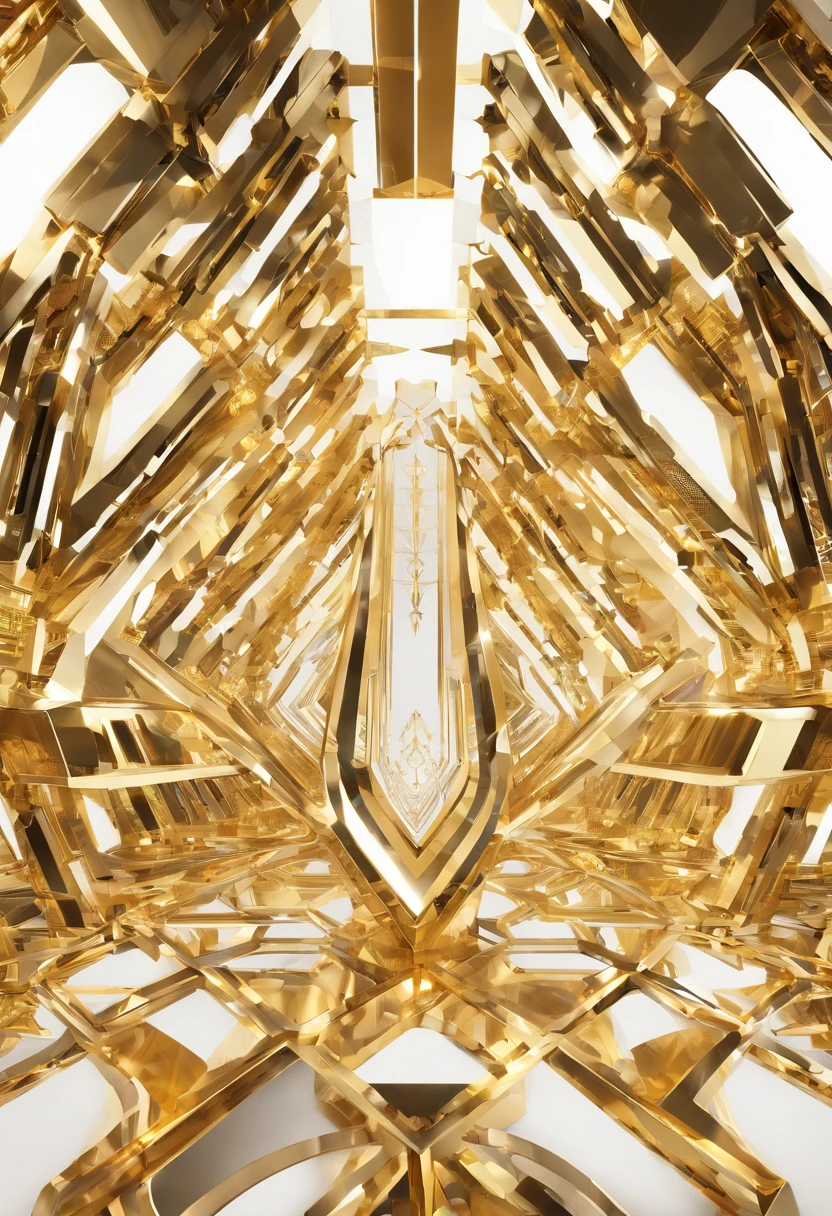 a close up of a gold and white futuristic title with the name MIC 1 EAZY disney style. art deco, c 4 d ", c 4 d style, cinema 4 d art, geometric art deco, rendered in cinema4d, rendered in cinema 4 d, award winning. disney style, central symmetrical composition, new song cover, cinema4d render, cinema 4d render