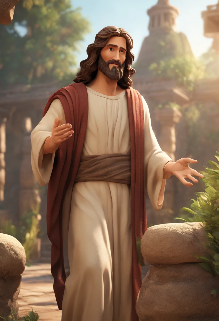 realistic 3d model of Jesus blessing us
