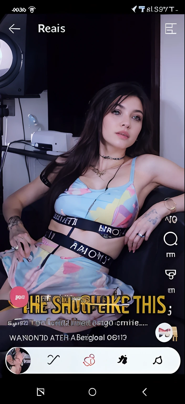 Girl has no bra on