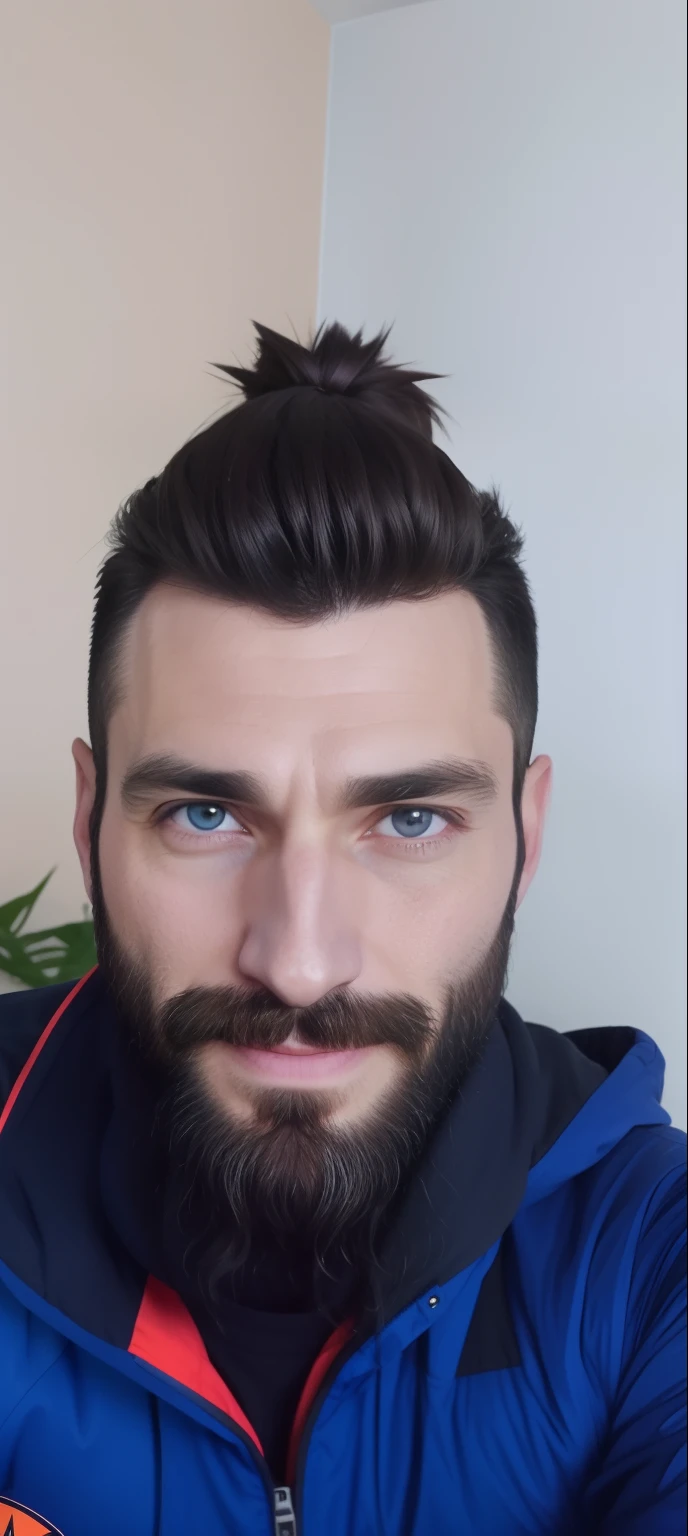 There's a man with a beard and blue jacket, Homem de 4 0 anos, 3 2 anos, 38 anos, cerca de 3 5 anos, 3 6 anos, Homens de 45 anos, com uma barba pequena, 3 5 anos, 35 anos, 2 9 anos, Streamer do Twitch / Jogador Ludwig