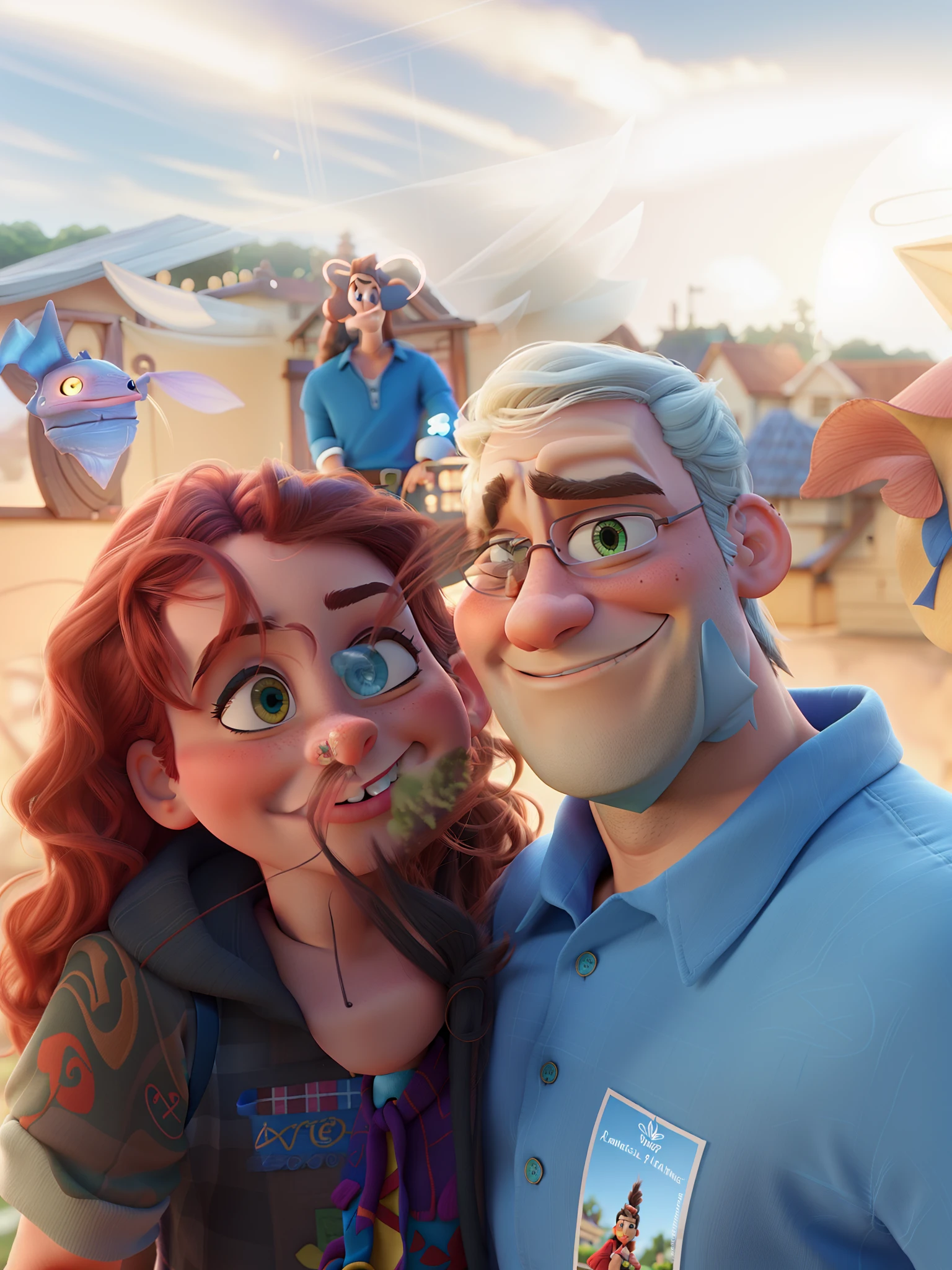romantic couple, igual aos filmes Disney Pixar