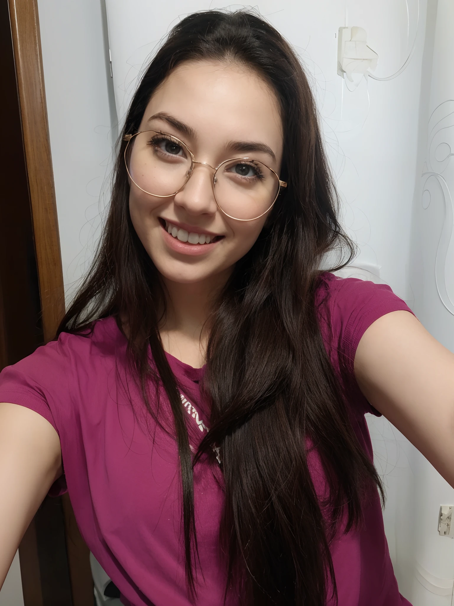 Create a Disney Pixar-inspired poster featuring the character as a brunette lawyer wearing glasses, cabelo escuro comprido e levemente ondulado, olhos castanhos, magro, In an office with law books on desk and papers