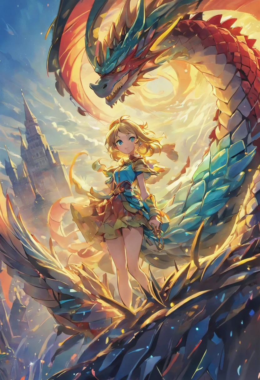 retrato da mulher, on top of a Dragon ::style cartoon, (((Front view))), Estilo Disney Pixar, Filme 3D, altamente detalhado, vivid colors (((corpo inteiro))) ::n_style realista, anime