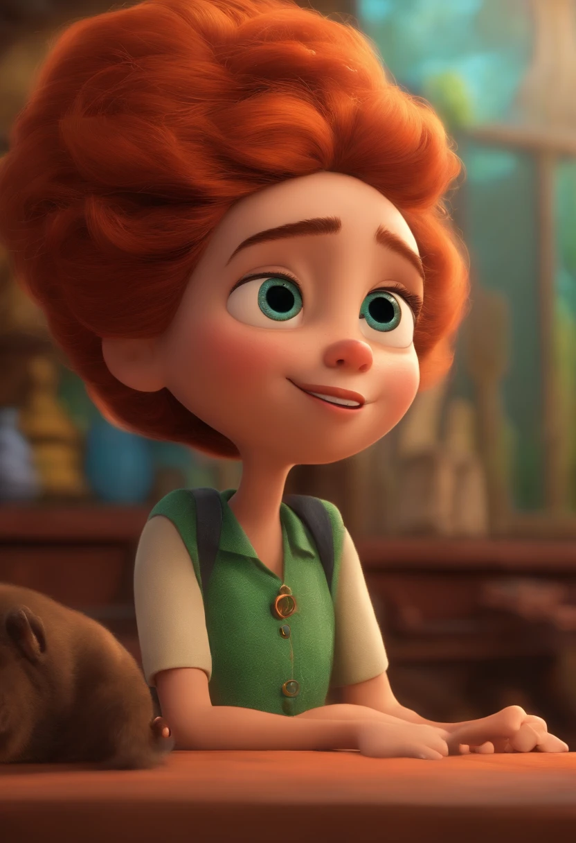 A Dream Architect Inspired by Pixar Animation, de perto. The character takes center stage with captivating facial expressions, oferecendo um toque de irrealidade