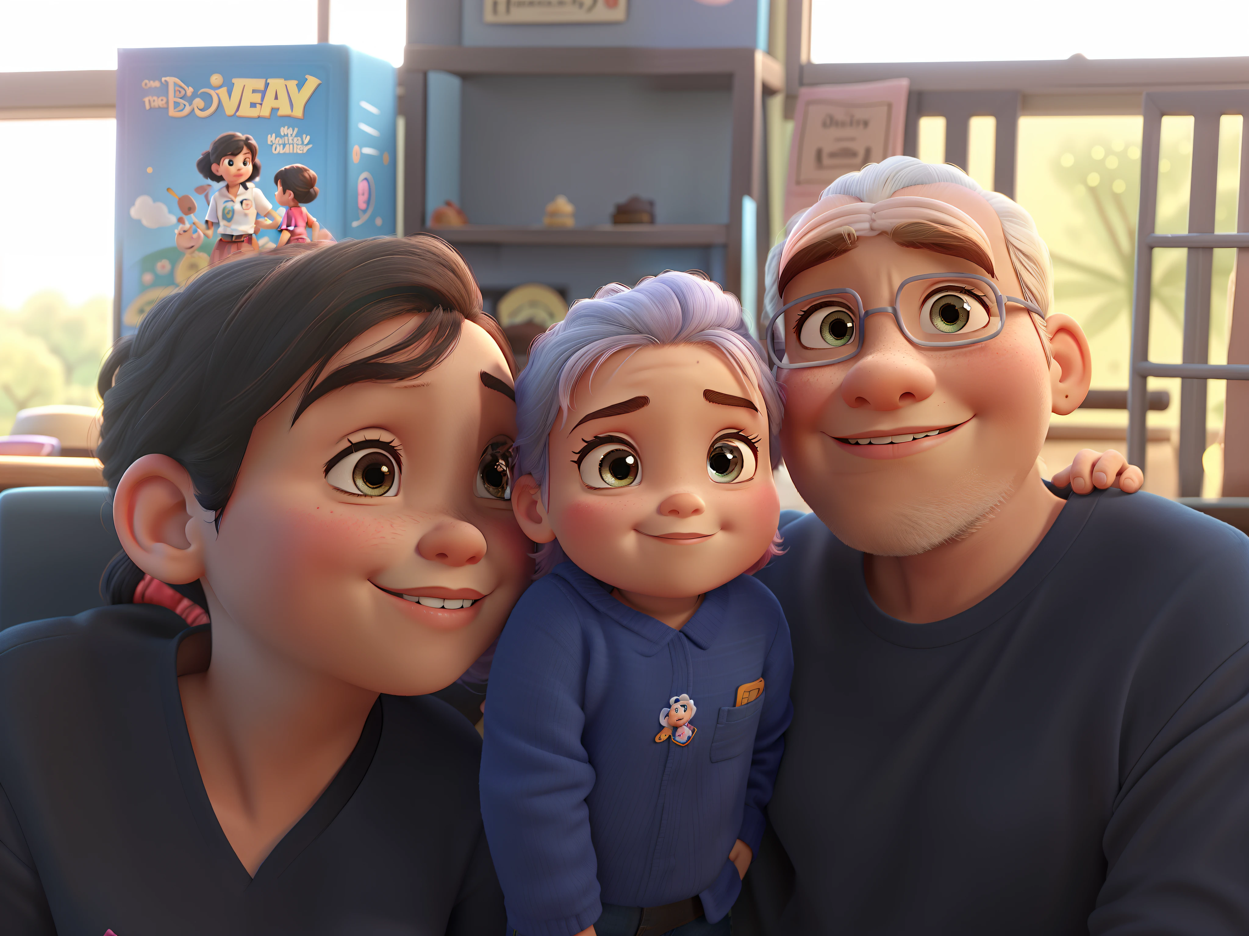 pai, Mother Baby Girl Small Hair, Disney pixar |