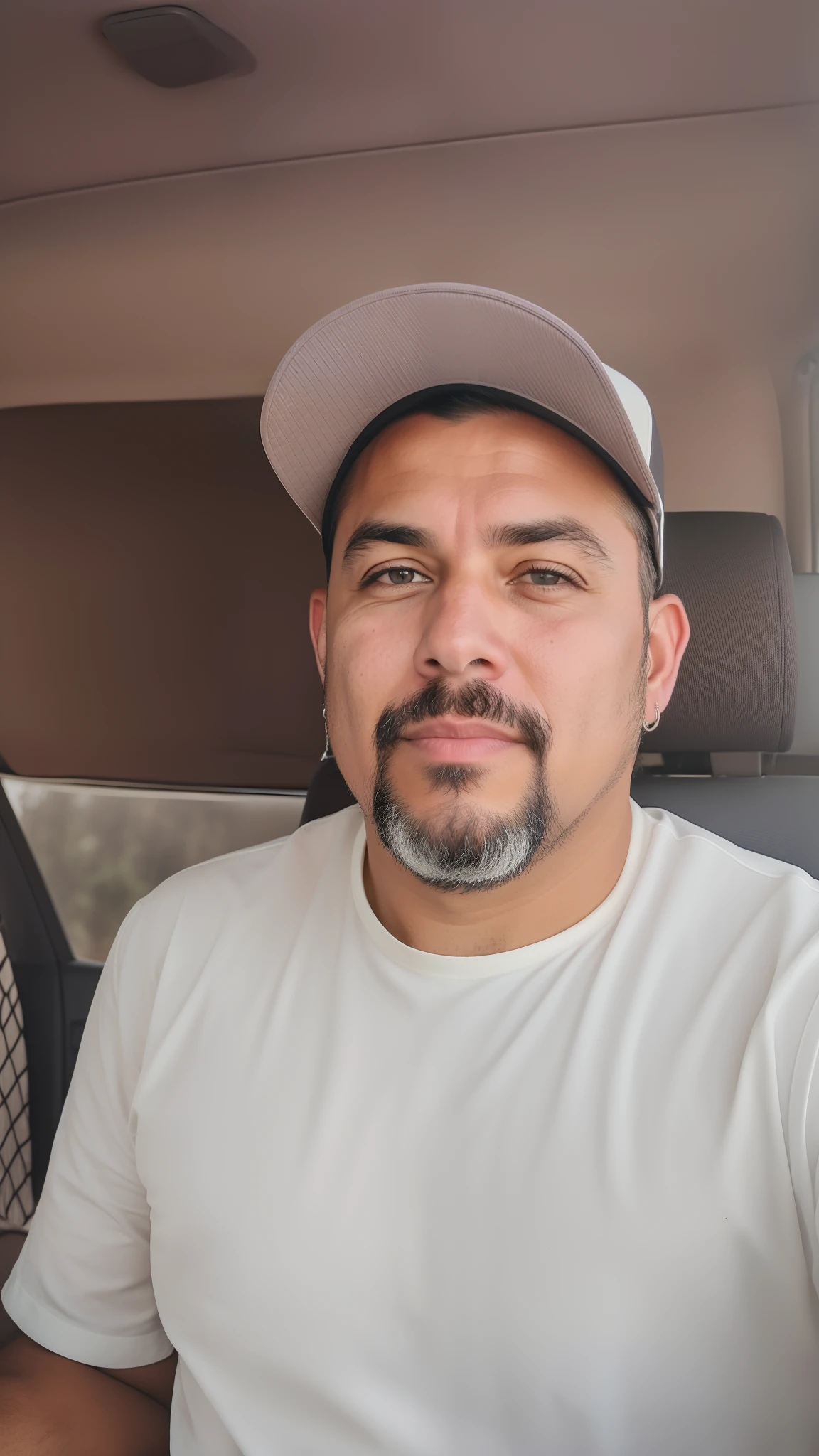 There's a man sitting in a van with a hat on, taken in the early 2020s, foto de um homem, tiradas no final dos anos 2000, Homem de 4 0 anos, andres rios, Retrato de Danny Gonzalez, david rios ferreira, Homem de 30 anos, uma foto de um homem, José Moncada