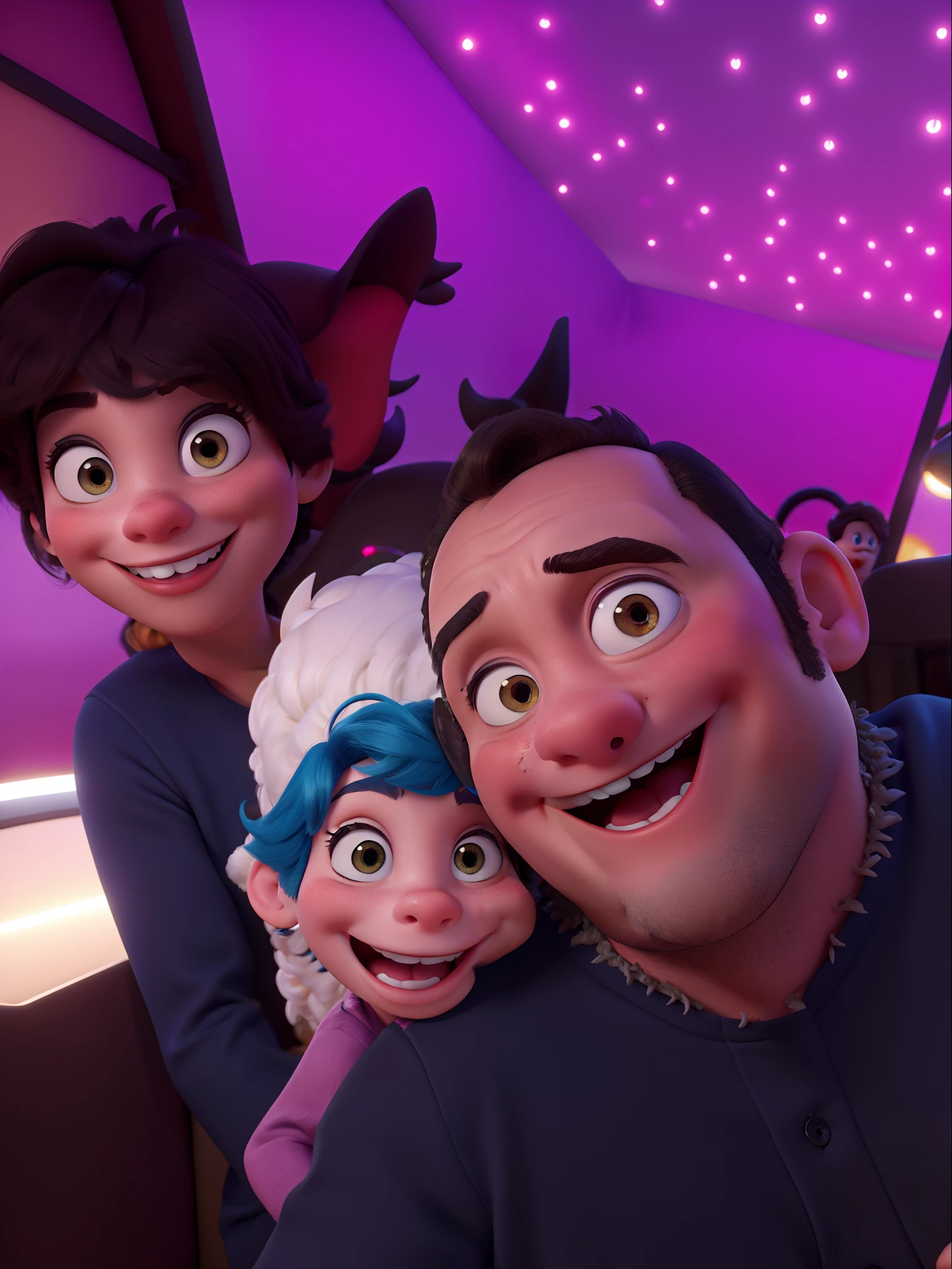 A Disney Pixar-style family, de melhor qualidade