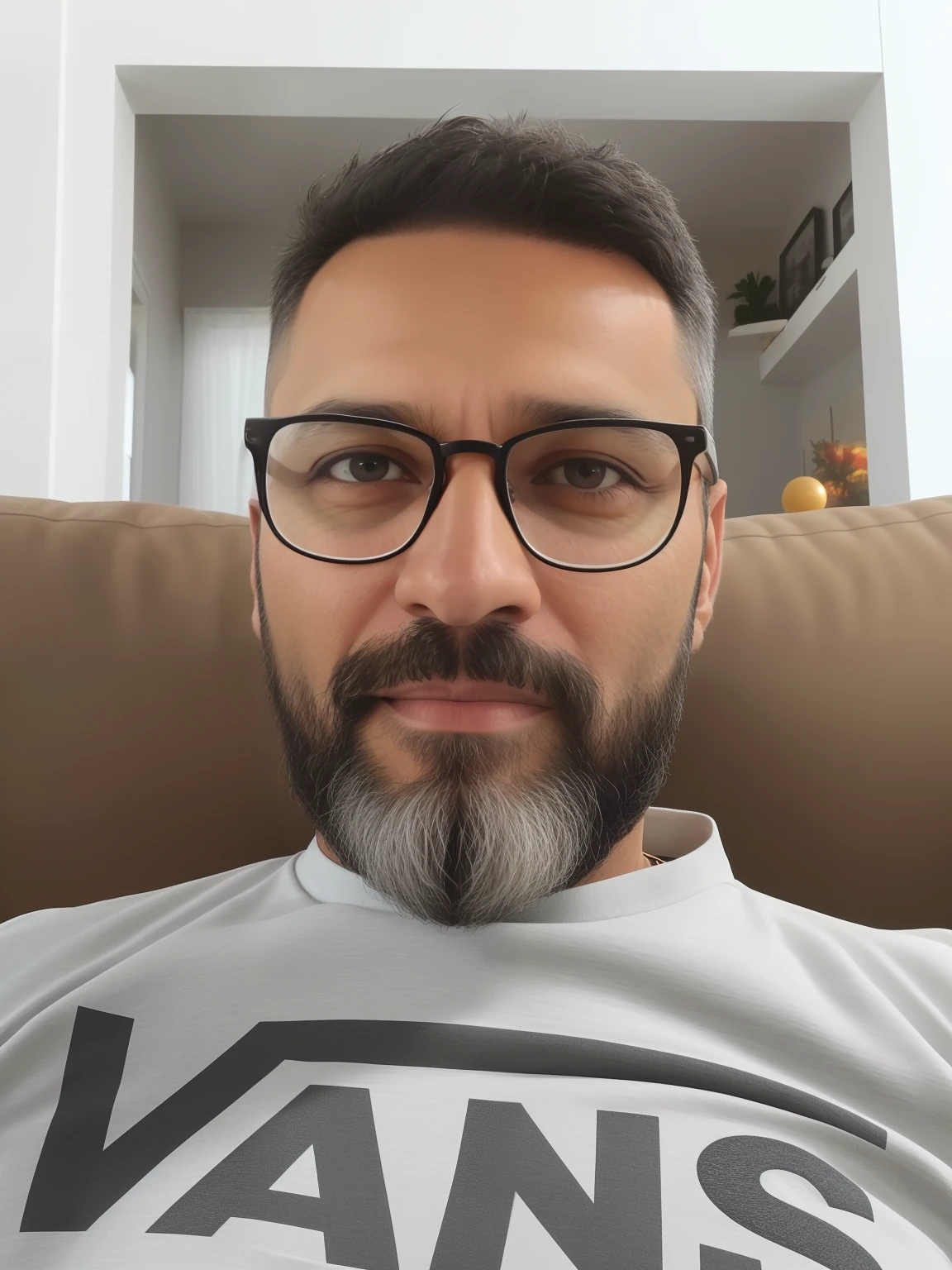 there is a man with glasses and a beard sitting on a couch, 4 0 years old man, 45 years old men, icaro carvalho, carmelo blandino, gui guimaraes, (38 years old), 5 0 years old man, inspired by Antônio Parreiras, david rios ferreira, 38 years old