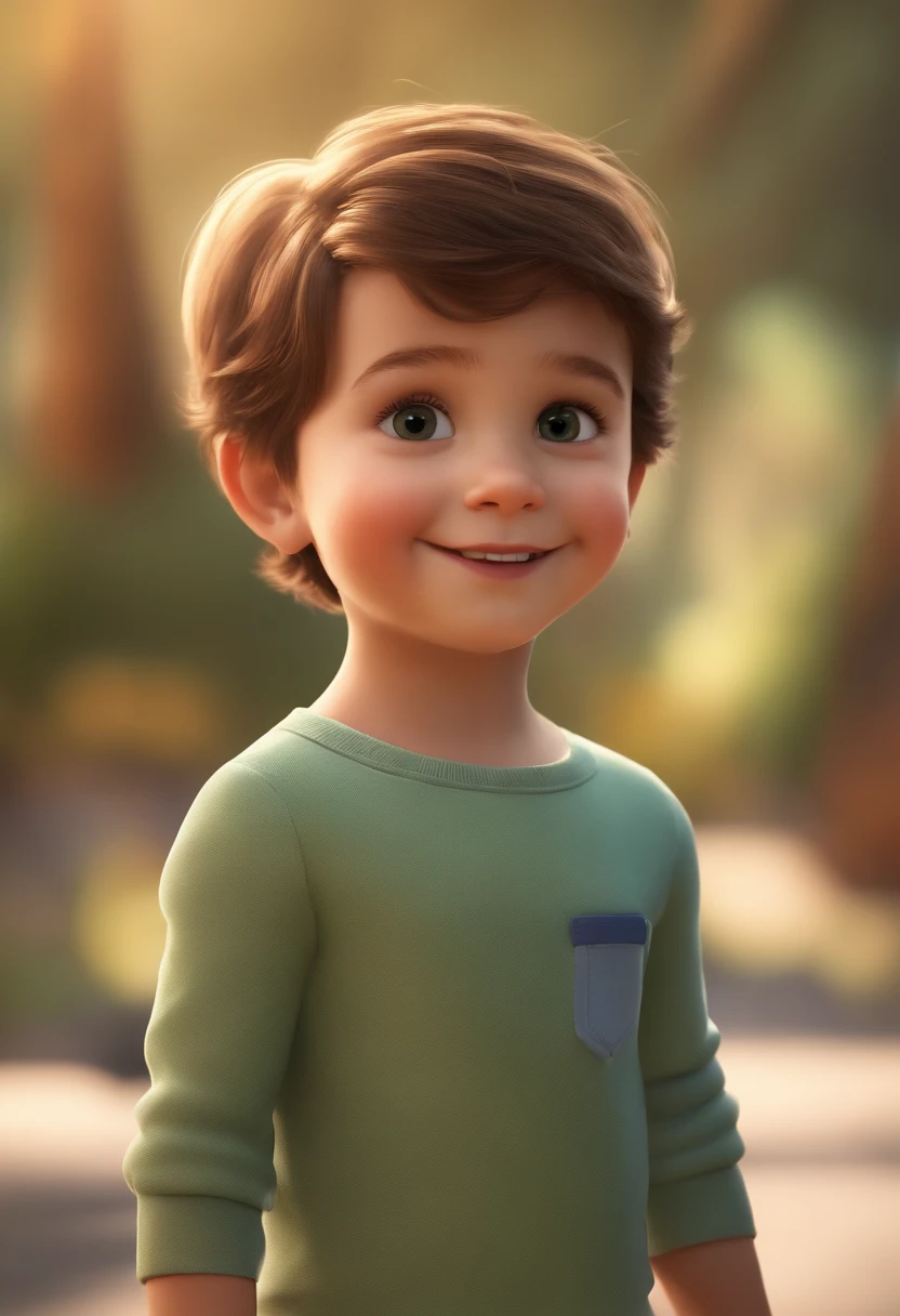 a happy cute standing short hair, vestindo uma fantasia espacial, , fundo branco, barnet, Tom, Estilo Pixar, ....3d, desenhos animados, rosto detalhado, asymmetrical 16k