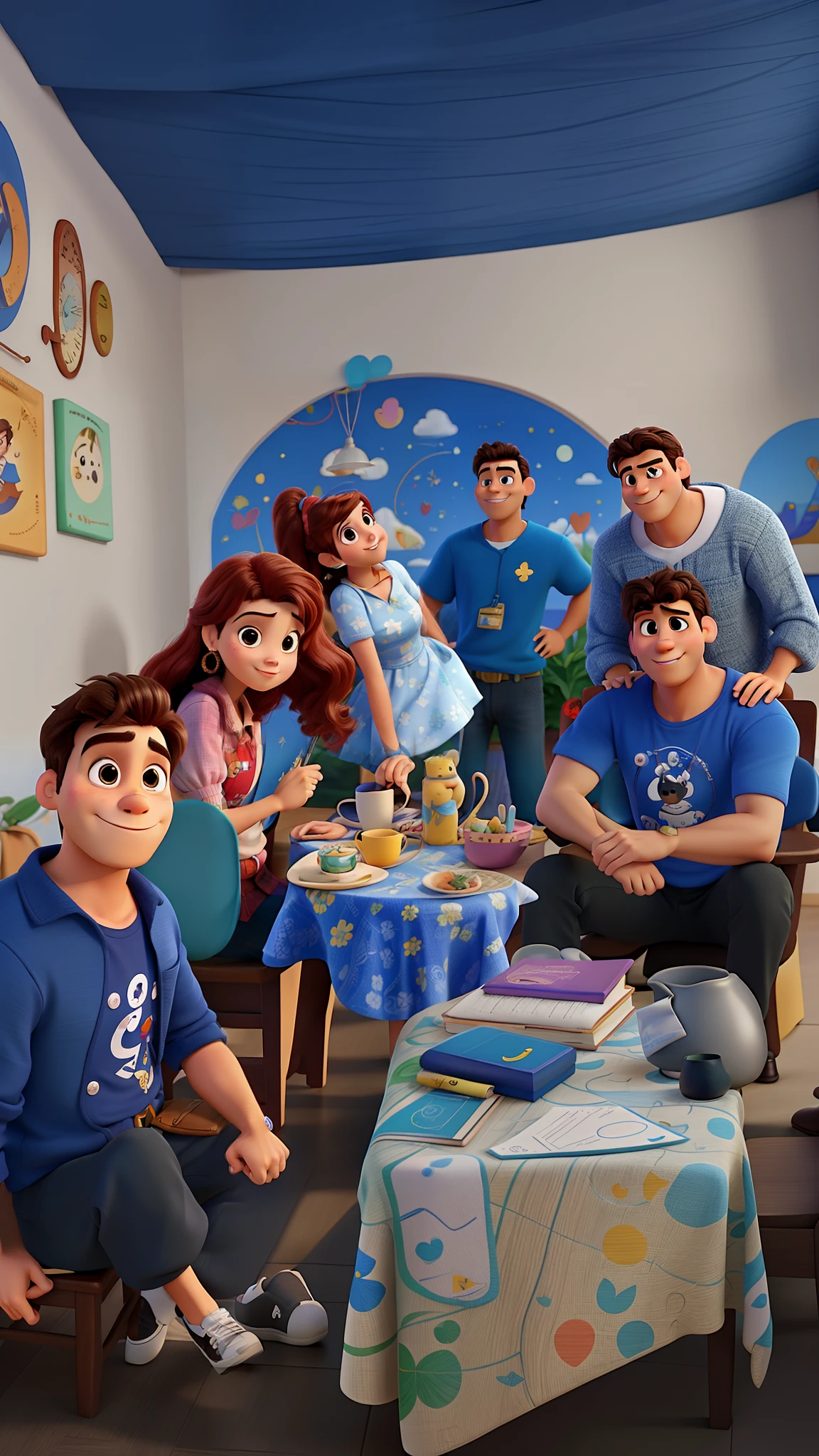 Casal estilo Disney pixar, alta qualidade, melhor qualidade