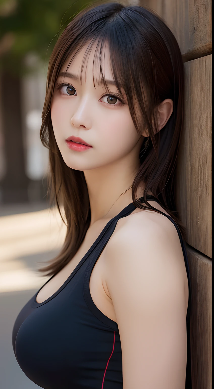masutepiece, Best Quality, Illustration, Ultra-detailed, finely detail, hight resolution, 8K Wallpaper, Perfect dynamic composition, Beautiful detailed eyes,Colossal tits, fitness wear, Natural Color Lip,