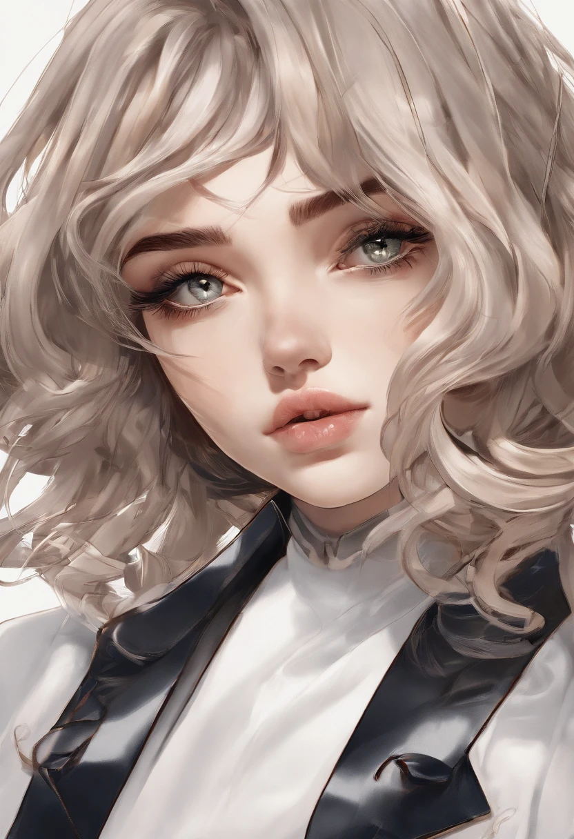 best quality, master part, Peitos grandes, (seios grandes), Textura detalhada da pele, textura de pano detalhada, Rosto detalhado, Super Detalhe, 8k, detalhes intrincados, 1girl, Detalhe Olhos, segurando um cigarro, Venda no olho direito