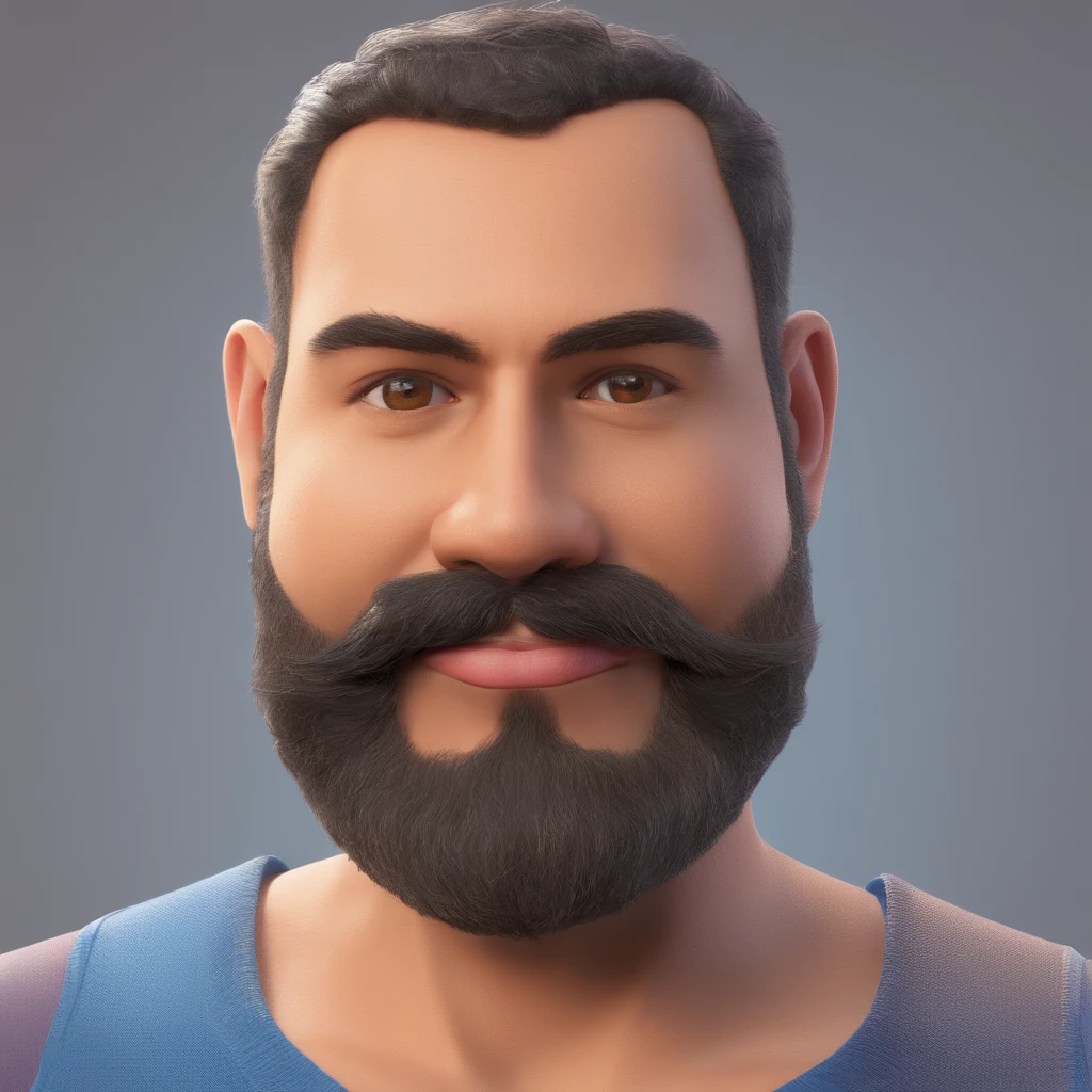 arafed man with a beard and no shirt looking at the camera, (38 anos), neckbeard, barba raspada, Fotografia selfie 8k, sem barba e bigode, sem barba, cavanhaque curto, imagem frontal, rosto largo raspado limpo, 2 8 anos, restolho raspado, cavanhaque, 2 9 anos, 3 2 anos Disney pixar style