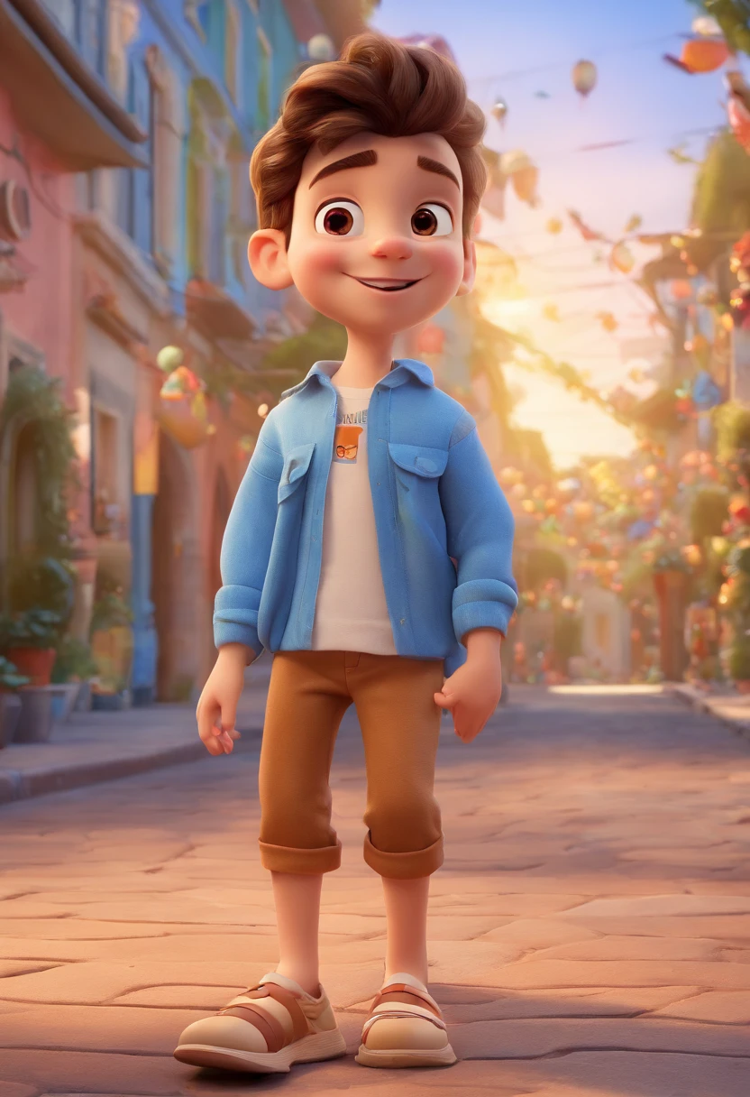 Desenho animado de tartaruga, 3D Animation Movie Poster, Poster de filme animado, pixar 3 d animation style, pixar renderman rendering, maia 8 mil, animated film, Disney Pixar Estilo 3D, amigos felizes saem juntos, all wearing light blue shirts and cream brown long pants, camisa azul clara, cream brown pants, ao ar livre, vacation, Disney Pixar Animation Poster