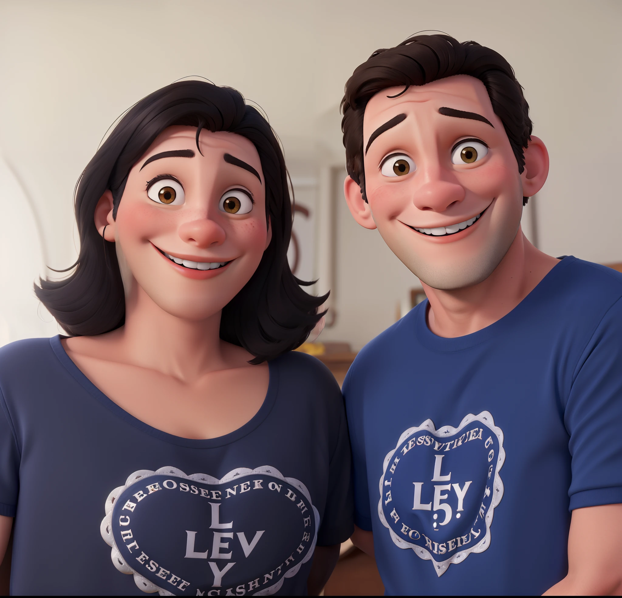 Casal estilo Disney, sorrindo