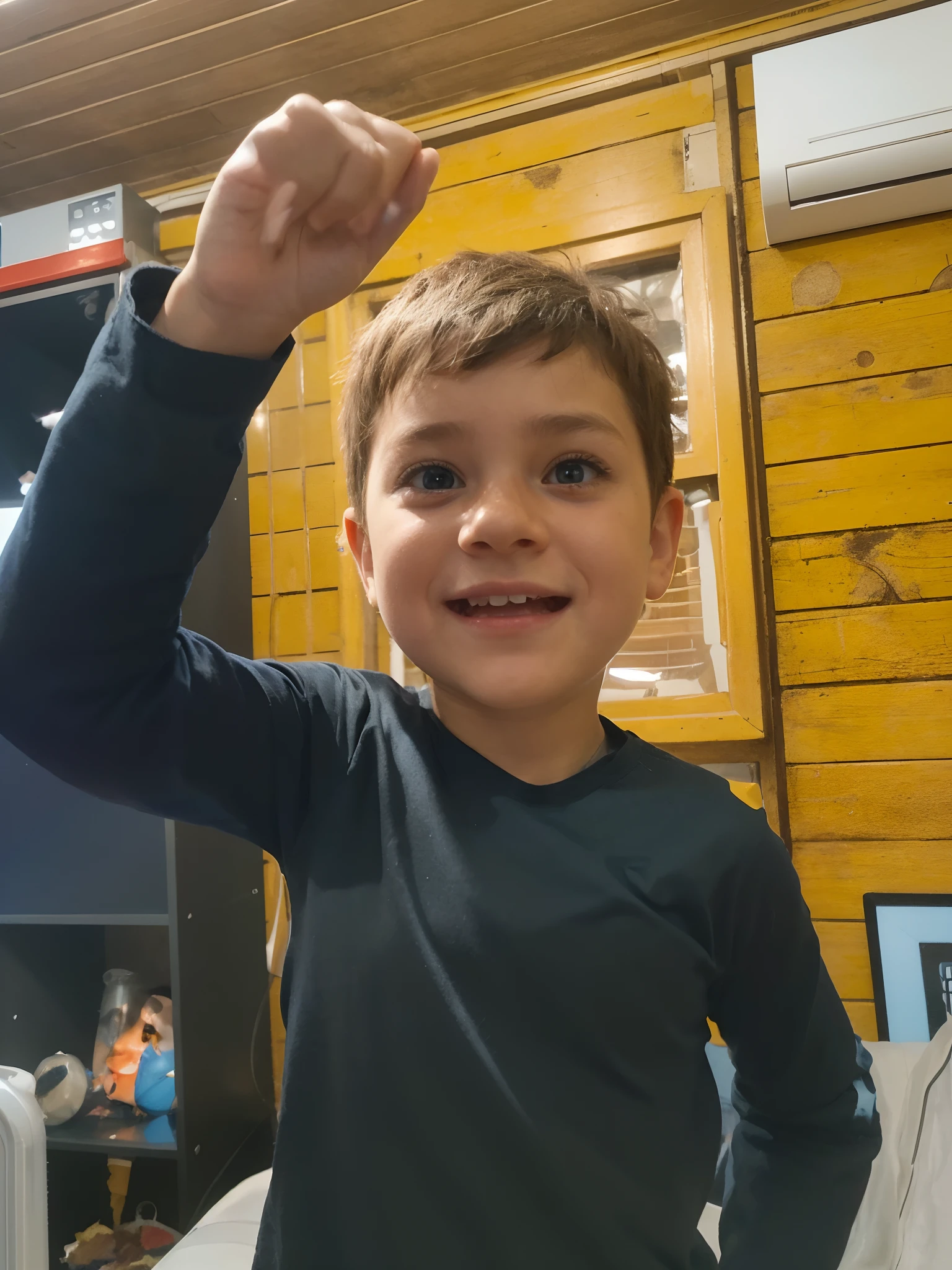 (a happy,cute kid,short hair:1.1, detailed face,asymmetrical 16K),(wearing a space costume:1.1),(white background),(Pixar-style),(3D),(cartoons),(Barnet:1.1),(Tom:1.1)