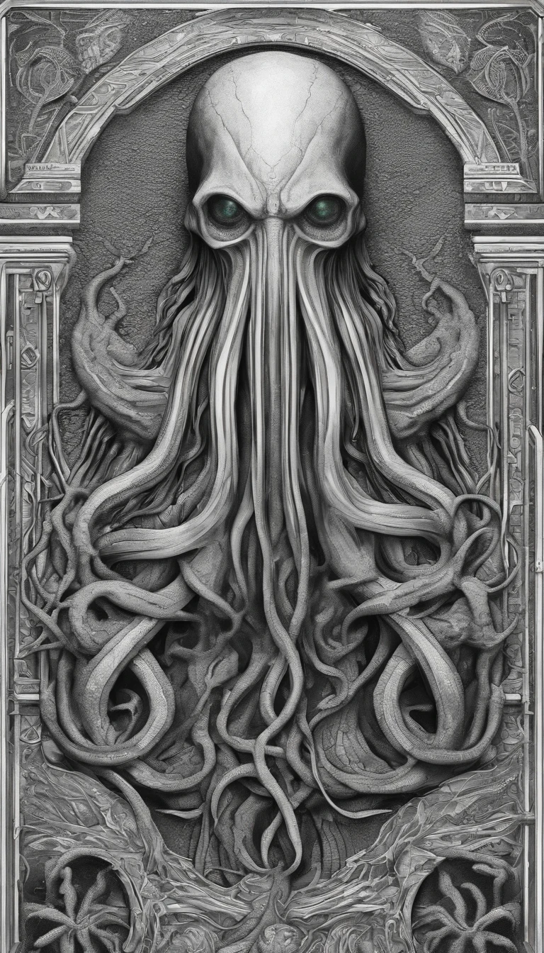 A detailed PNG image of Cthulhu, an homage to H.P. Lovecraft's creation, set against a clean white background, available in both 4k and 8k resolutions, capturing the eldritch horror of the cosmic entity