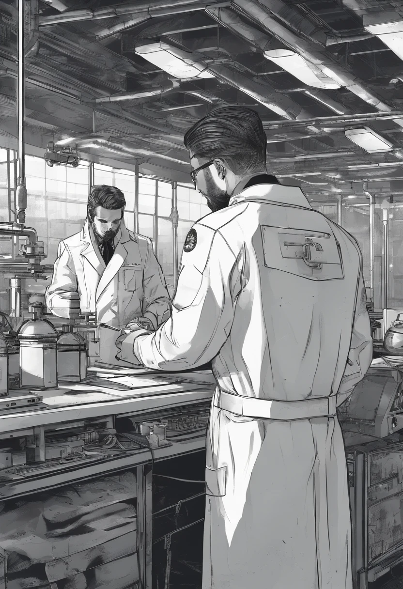 Scientists in scientific lab coats turn their backs on us，Olhando para as estrelas，Hard Core，Tecnologia，Cartaz da URSS,URSS,comunismo