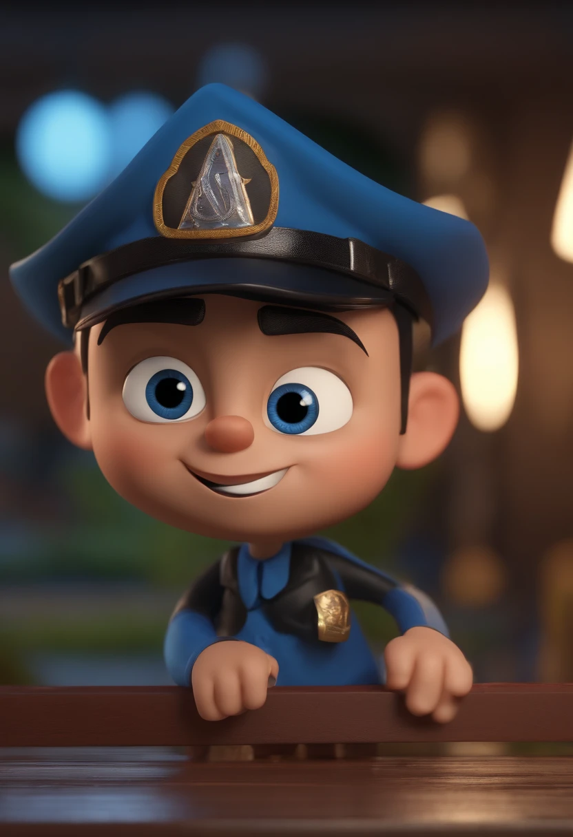 Cartoon character of a man wearing black and a blue shirt, animation character, Caractere estilizado, Rendering Animation Styles, 3D estilizado, Arnold Maya render, 3D render estilizado, Toon renderizar keyshot, Personagem 3D, Personagem 3D, 3d rendering stylized, 3 d character render, Personagem de desenho animado, Personagem de close-up, Pose do personagem, (Estilo Pixar) (Obra prima:1.2) (Bokeh) (melhor qualidade) (Pele detalhada) (Textura detalhada) (8k) (argila) (Cinematic lighting) (foco nítido