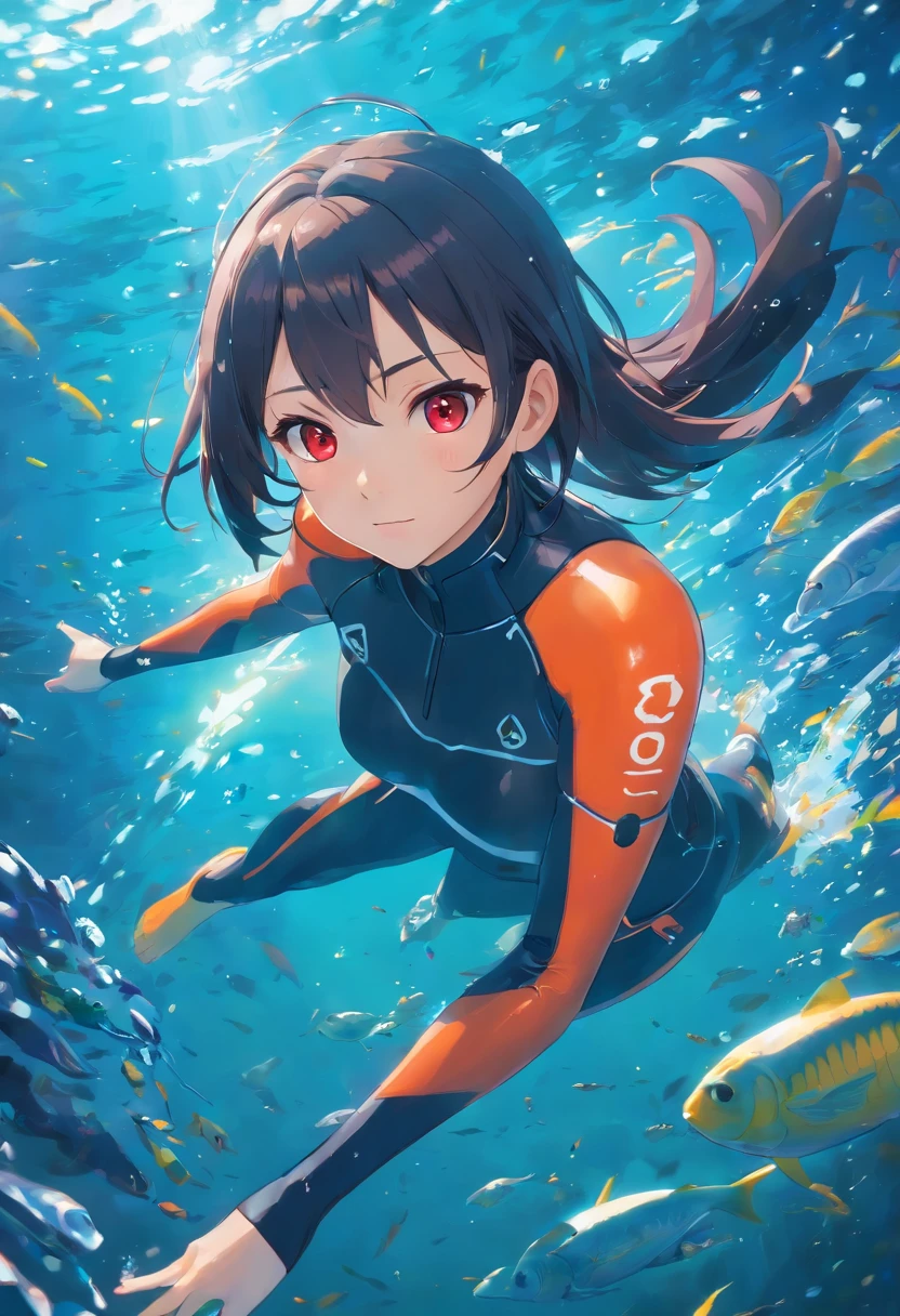 A dolphin with metal hands