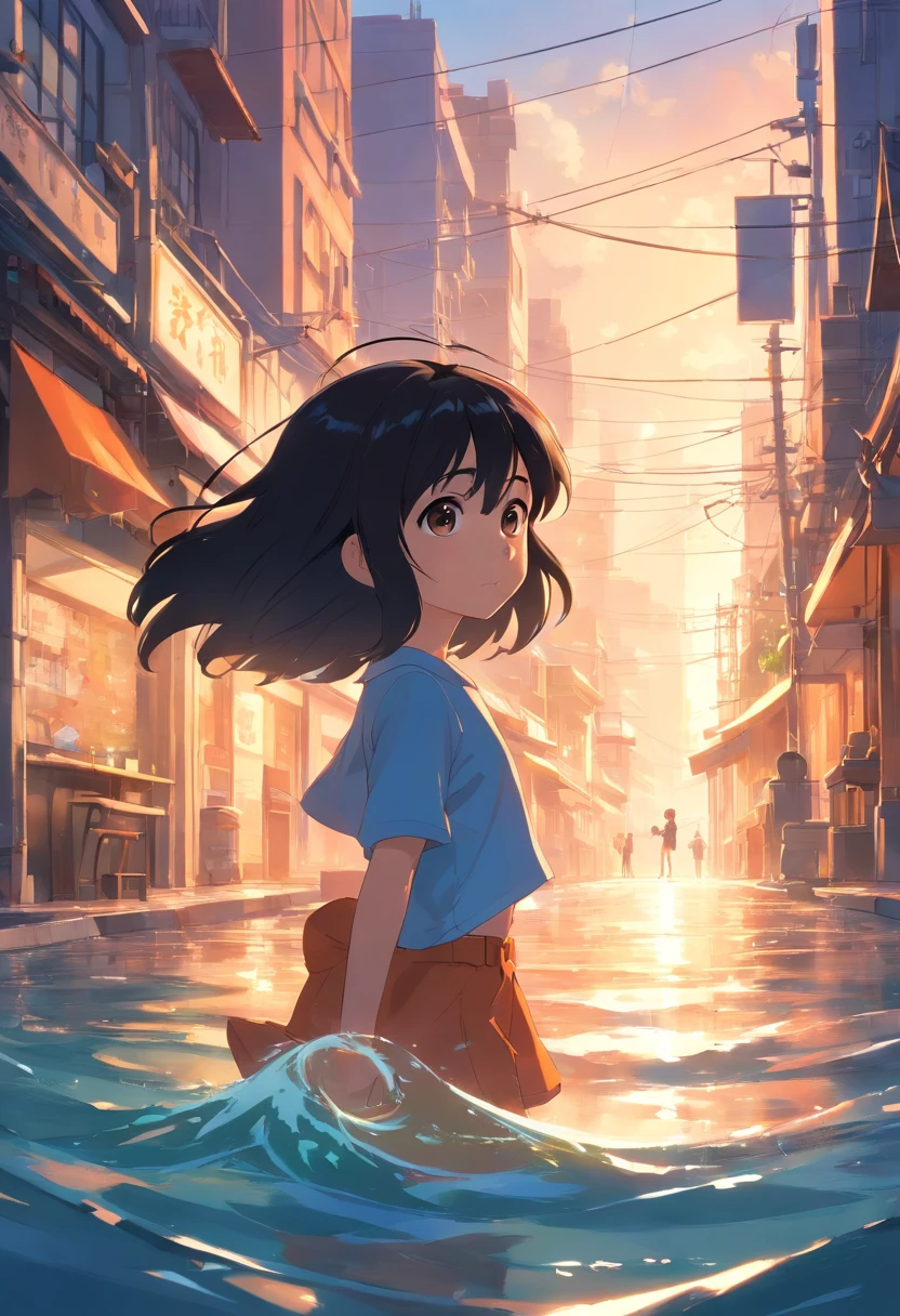 A Black Haired Disney Pixar Style Child, alta qualidade, melhor qualidade