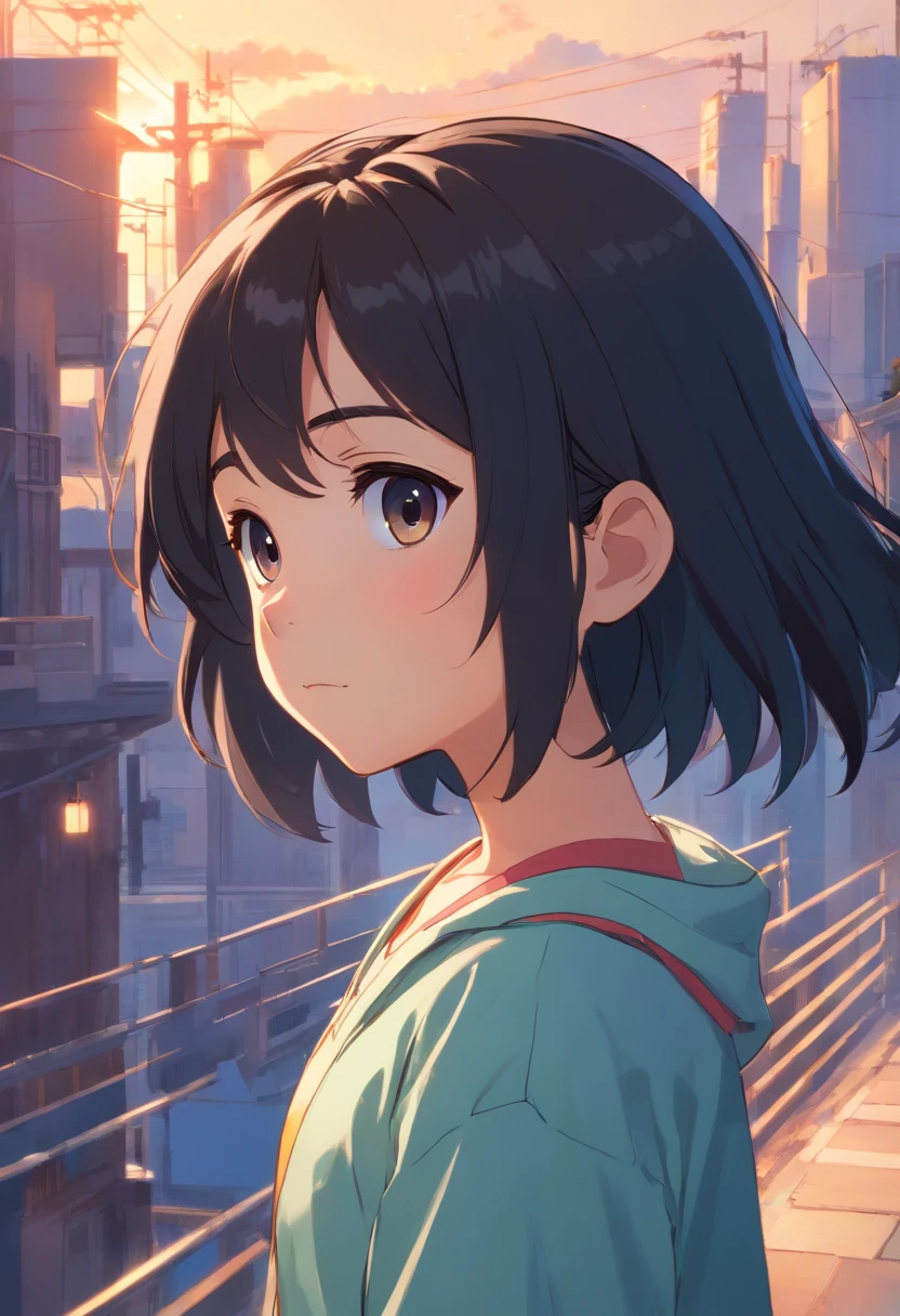 A Black Haired Disney Pixar Style Child, alta qualidade, melhor qualidade