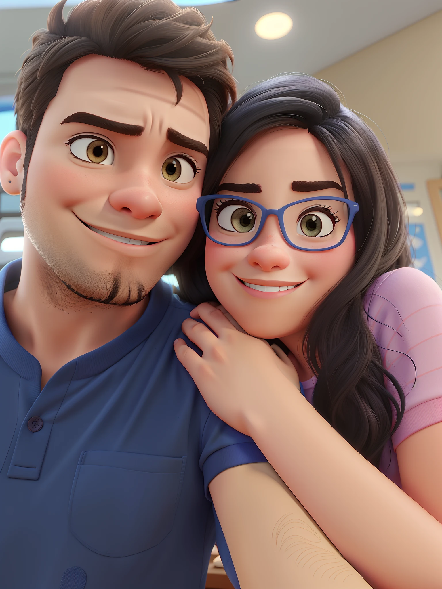 Casal estilo Disney pixar, alta qualidade, melhor qualidade