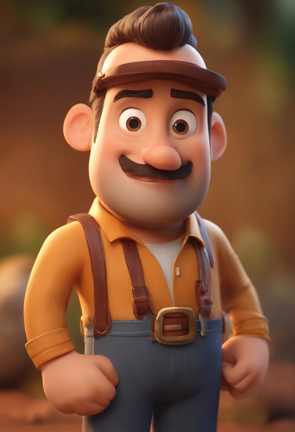 personagem dos desenhos animados de um homem careca com barba curta e uma camisa amarela tomando cerveja, animation character, Caractere estilizado, animation style rendering, 3D estilizado, Arnold Maya render, 3 d render stylized, toon render keyshot, Personagem 3D, Personagem 3D, 3d rendering stylized, 3 d character render, personagem de desenho animado, Personagem de close up, Pose de personagem, (Estilo Pixar) (master part:1.2) (Bokeh) (best quality) (pele detalhada) (textura detalhada) (8k) (argila) (Cinematic lighting) (foco nítido