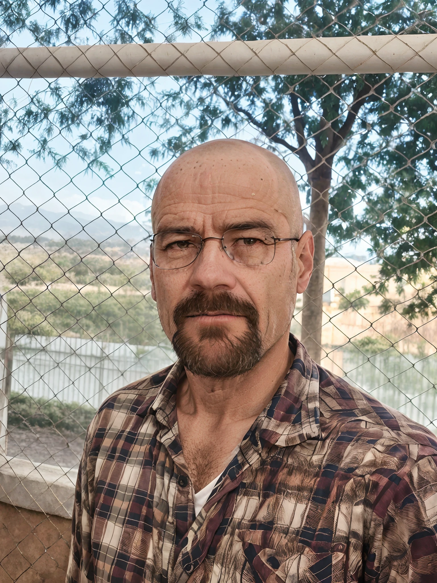Homem com barba e camisa xadrez em frente a uma cerca, david rios ferreira, icaro carvalho, 3 6 anos, (38 anos), taken in the early 2020s, 38 anos, 3 2 anos, imagem de perfil, Miguel Vicente, Fotografia tirada em 2 0 2 0, imagem do avatar