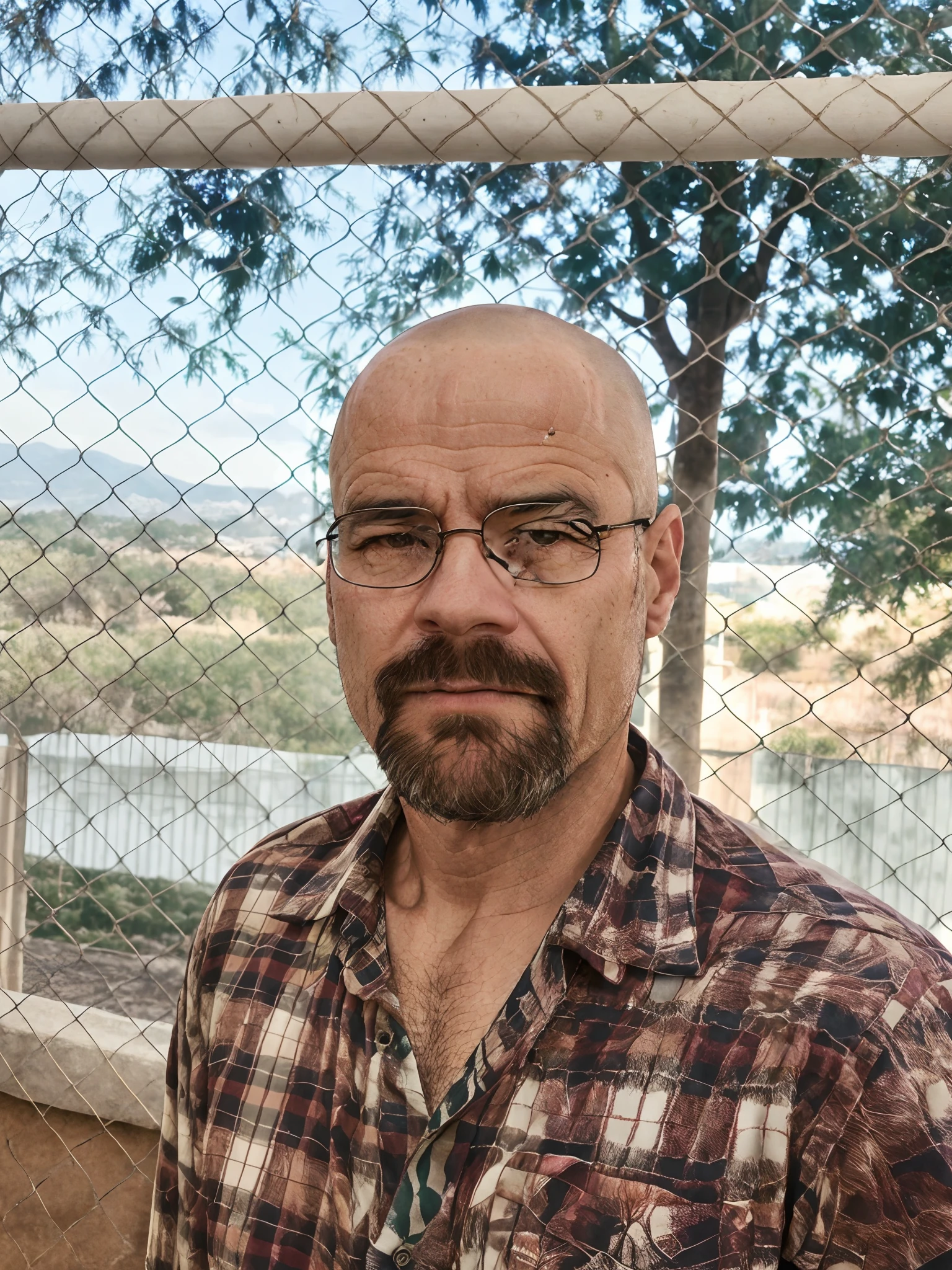 Homem com barba e camisa xadrez em frente a uma cerca, david rios ferreira, icaro carvalho, 3 6 anos, (38 anos), taken in the early 2020s, 38 anos, 3 2 anos, imagem de perfil, Miguel Vicente, Fotografia tirada em 2 0 2 0, imagem do avatar