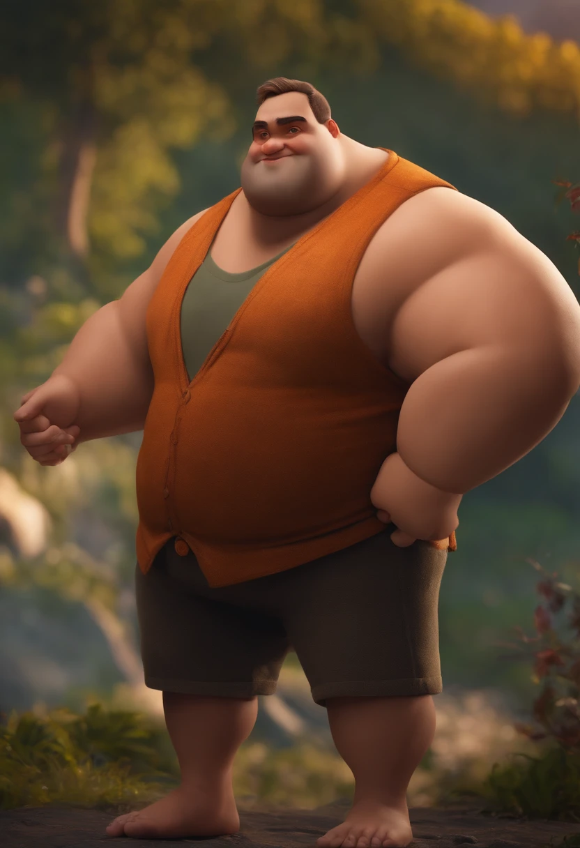 UM HOMEM MUITO GORDO COM A PANZA GIGANTE