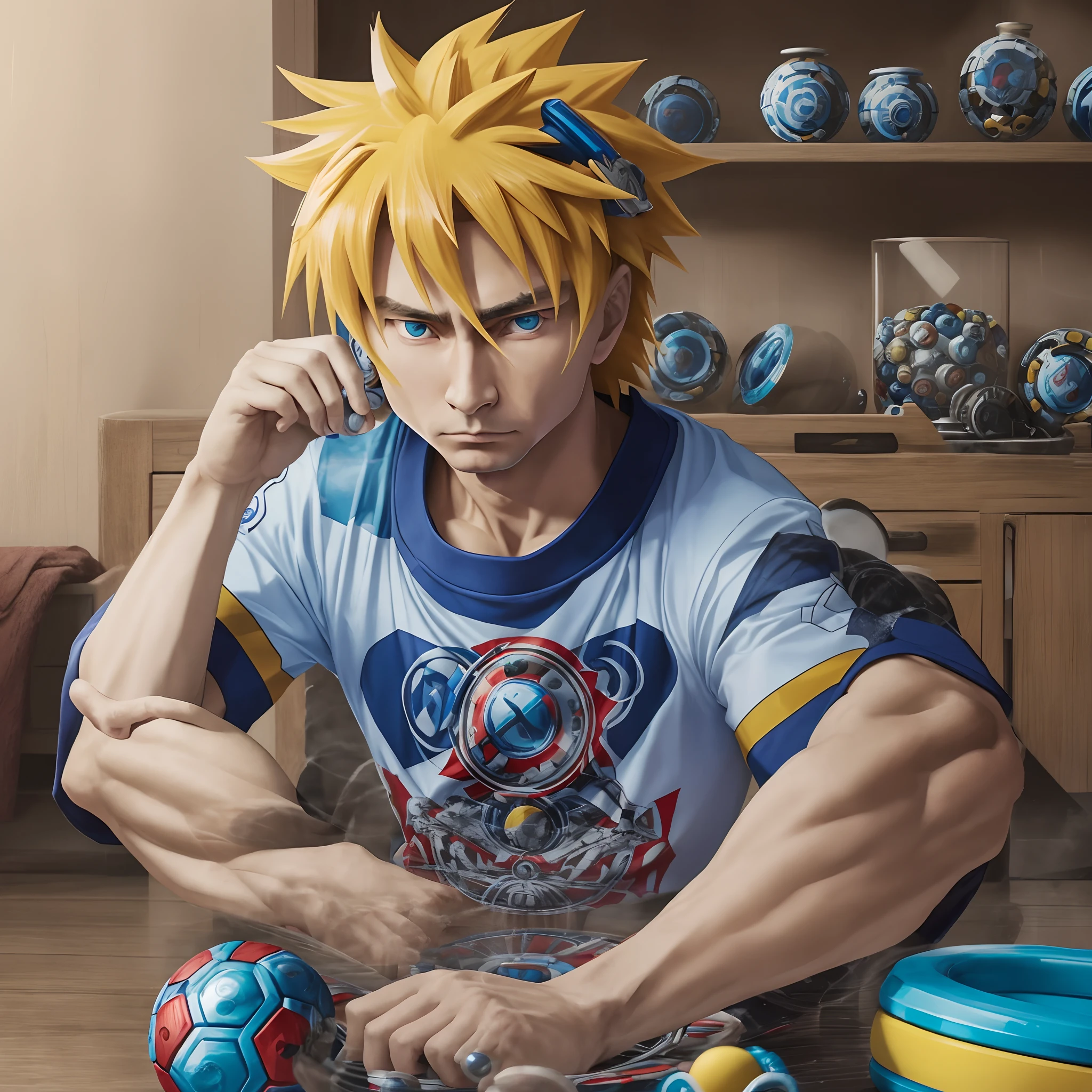 Putin, playing beyblade, beigoma --auto --s2