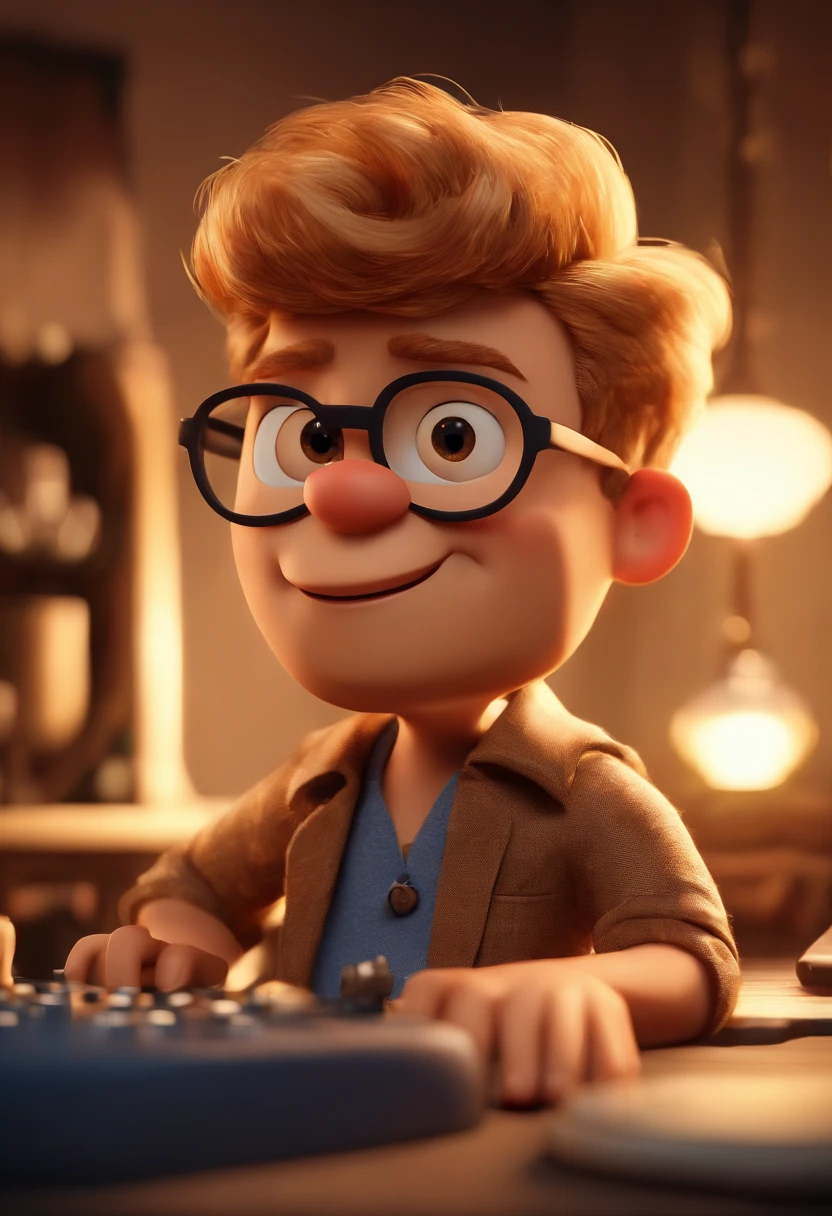 personagem dos desenhos animados de um homem sem cabelo e uma camisa amarela tomando cervejas , animation character, Caractere estilizado, animation style rendering, 3D estilizado, Arnold Maya render, 3 d render stylized, toon render keyshot, Personagem 3D, Personagem 3D, 3d rendering stylized, 3 d character render, personagem de desenho animado, Personagem de close up, Pose de personagem,  (Estilo Pixar) (master part:1.2) (Bokeh) (best quality) (pele detalhada) (textura detalhada) (8k) (argila) (Cinematic lighting) (foco nítido