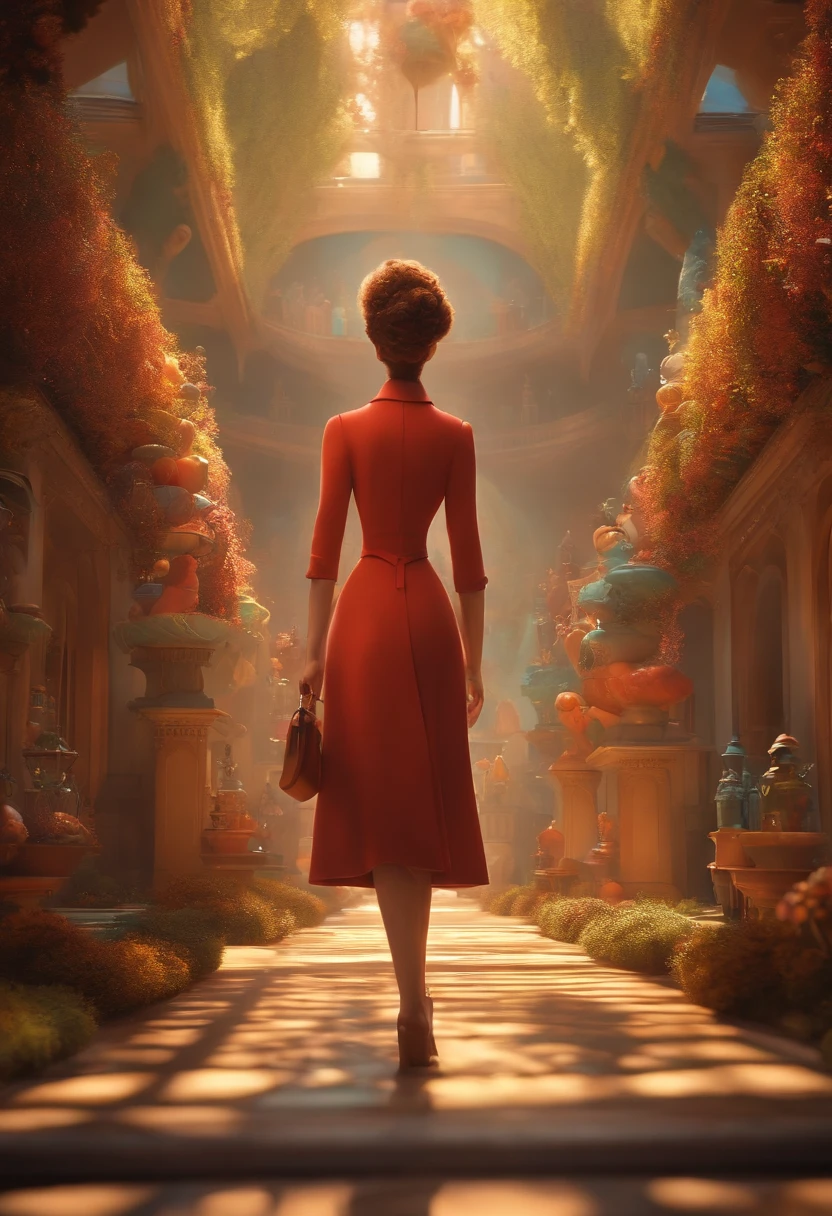 A Dream Architect Inspired by Pixar Animation, de perto. Facial expressions are captivating, com um toque de irrealidade.