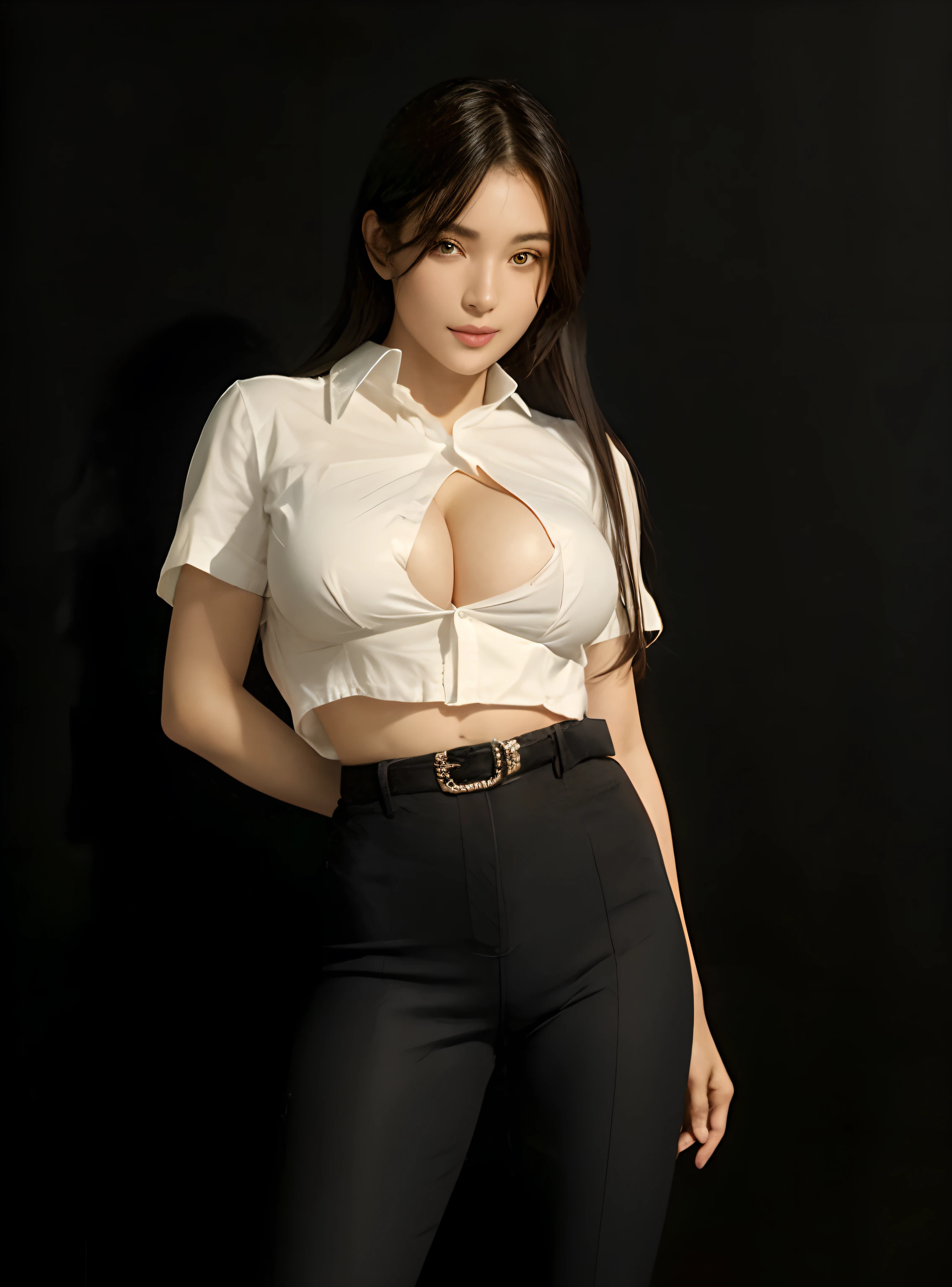 (1ultimate beautiful woman), hyperdetailed face, A detailed brown eye, Double eyelids, Slightly thicker detail lip, short-haired black-haired, (string bikini), ((Colossal tits:1.5)), light-smile, (close up), thighs thighs thighs thighs, Perfect litthing, (Photorealsitic:1.4), (ultra-detailliert), (top-quality), (Best Shadows), (masterpiece), Ultra High Resolution, Background with: (picture gallery), big breasts