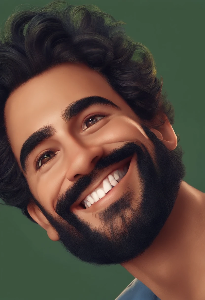 heaven, heaven, Luz, brilho, felicidade, sorriso brilhante, personagem de desenho animado, Make a man with a thin face, barba, cavanhaque, olhos verdes, pixar, Disney,