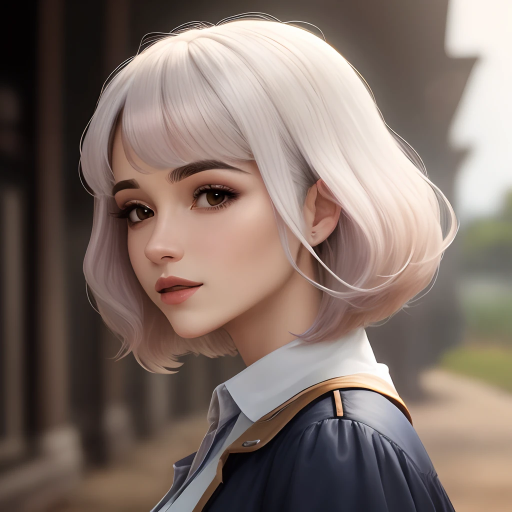Crie um personagem feminino com cabelos cacheados ruivos